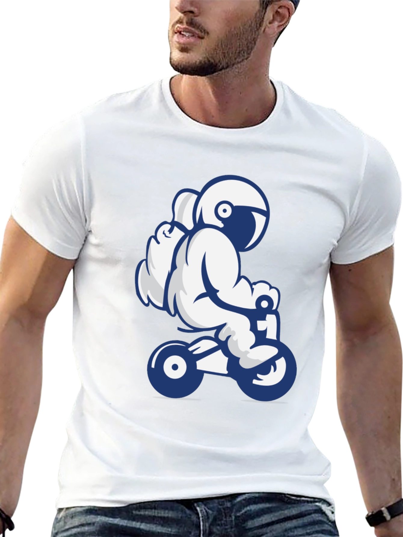 Black Astronaut Motorcycle T-Shirt - Cool Space Rider Tee view 13