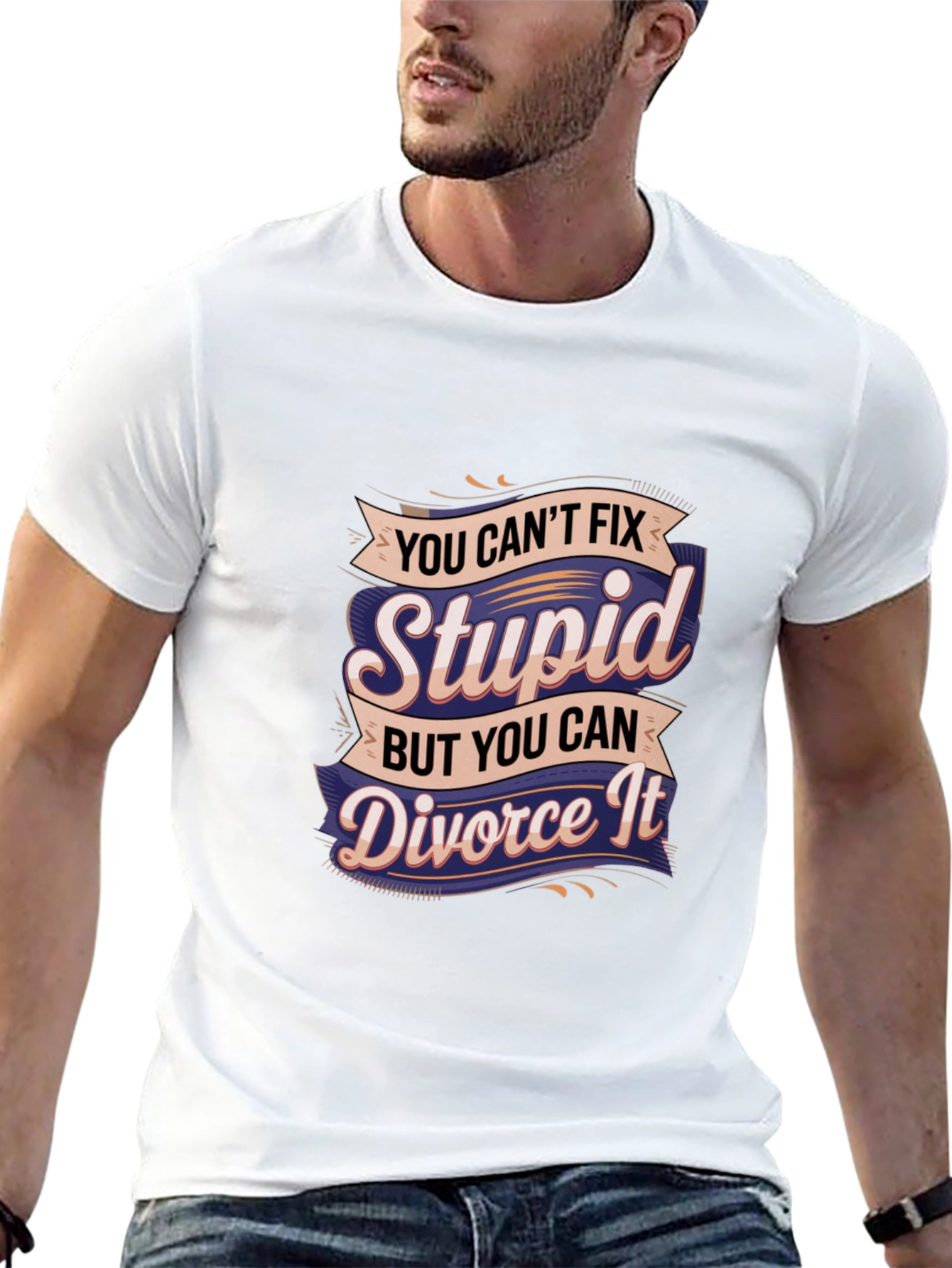 Black Divorce It T-Shirt: Funny Sarcastic Graphic Tee view 13
