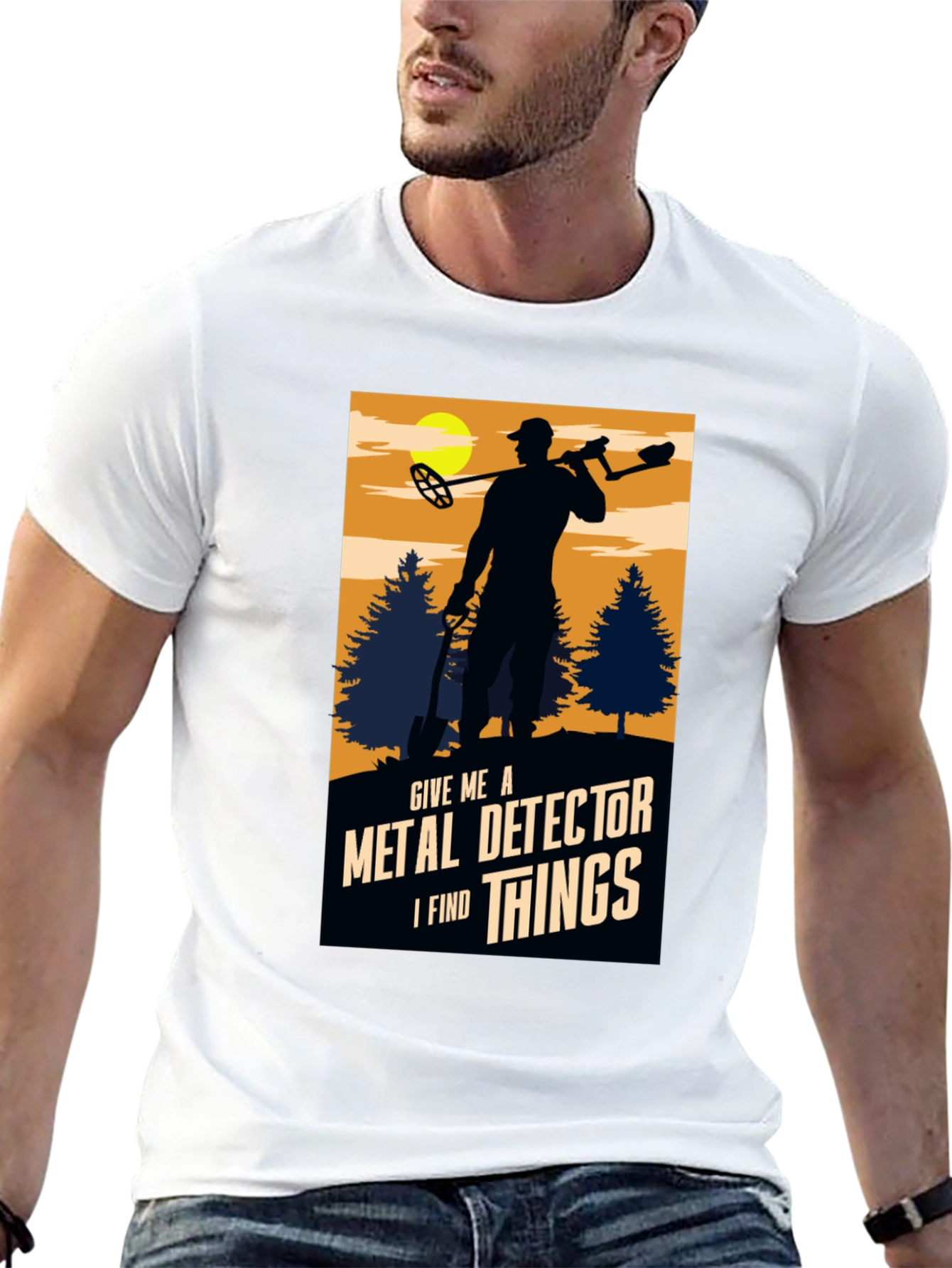 Black Metal Detector Enthusiast T-Shirt view 13