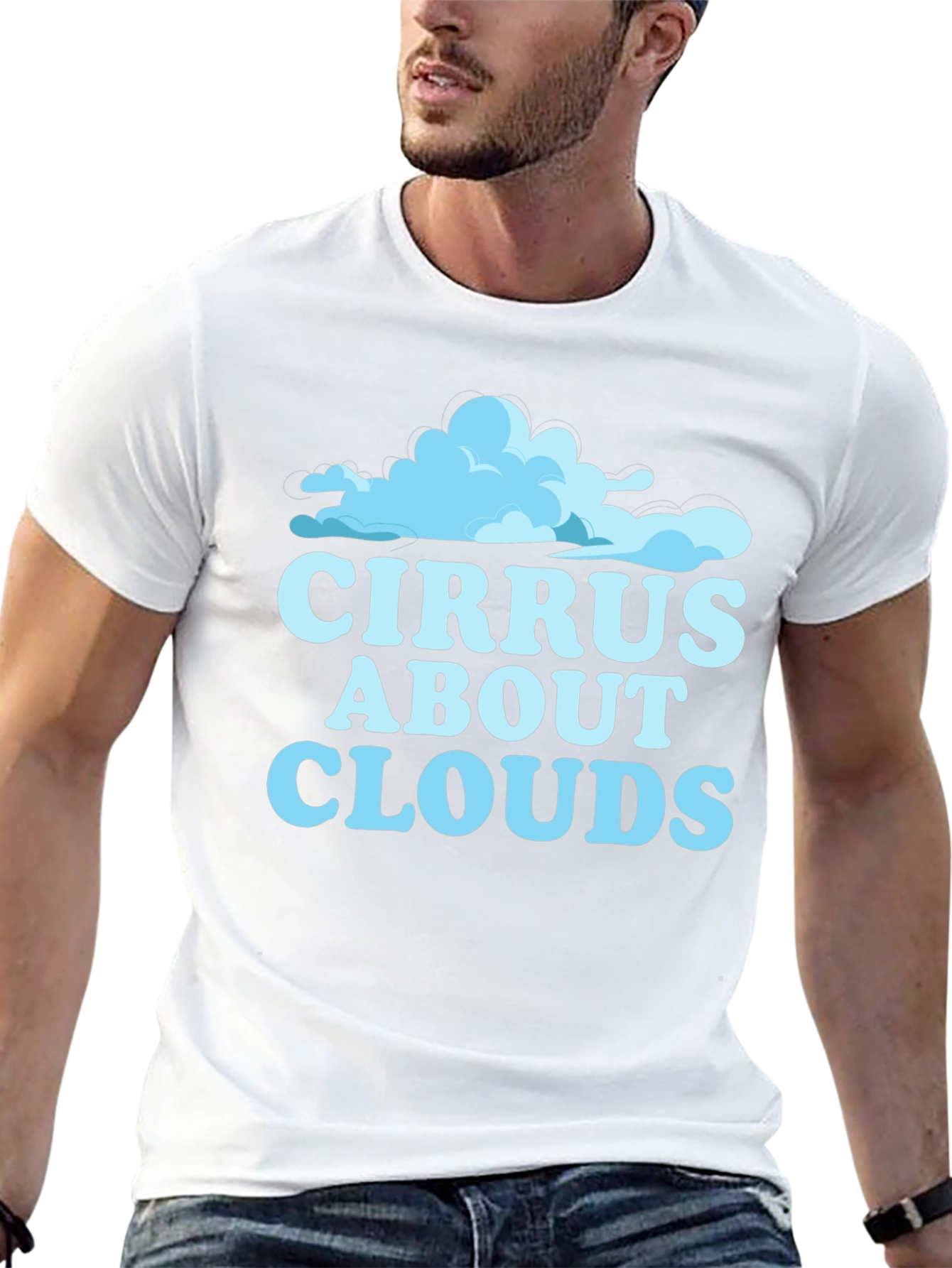 Black Cirrus About Clouds Graphic T-Shirt view 13