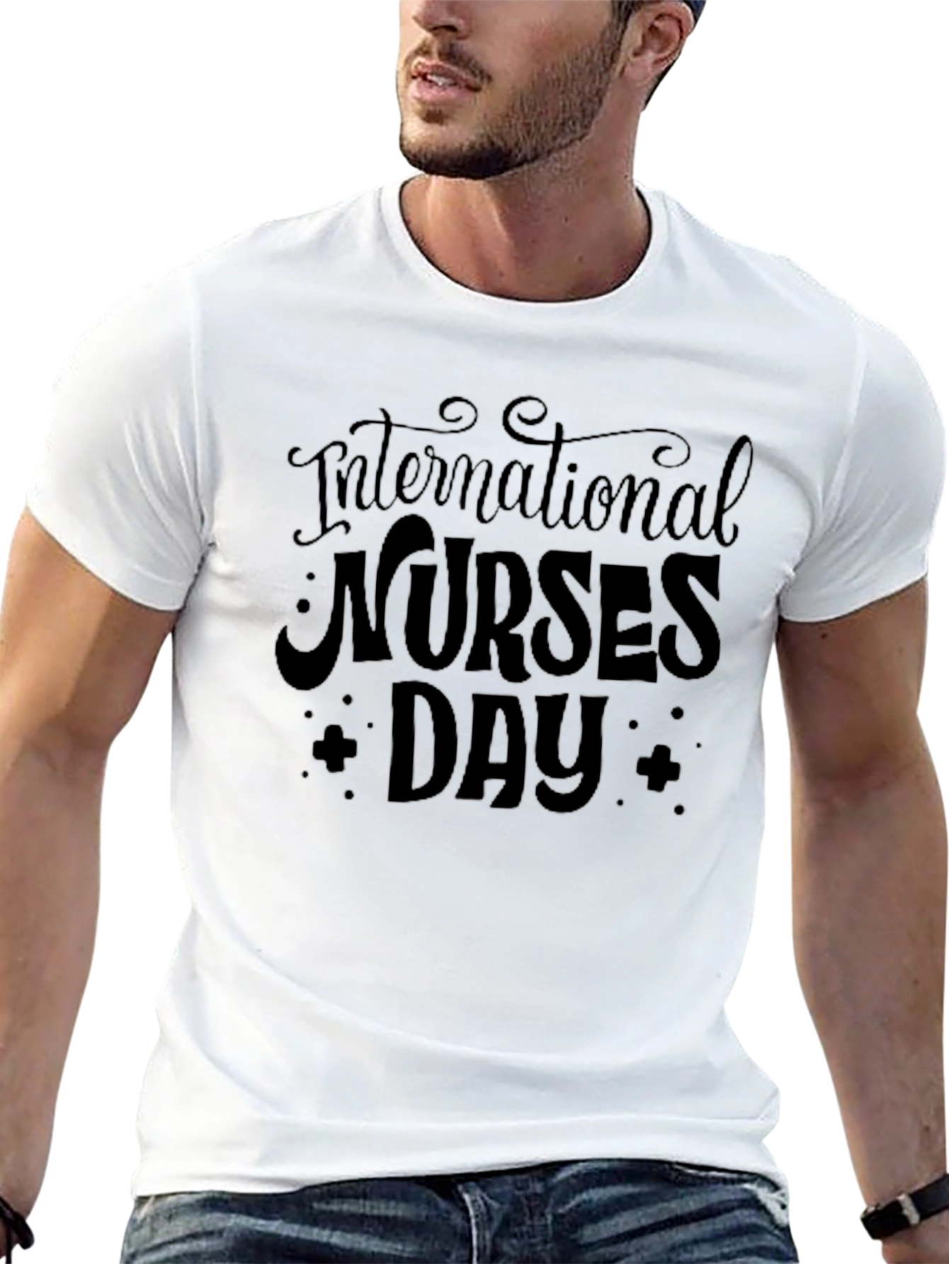 Black International Nurses Day Black T-Shirt view 13