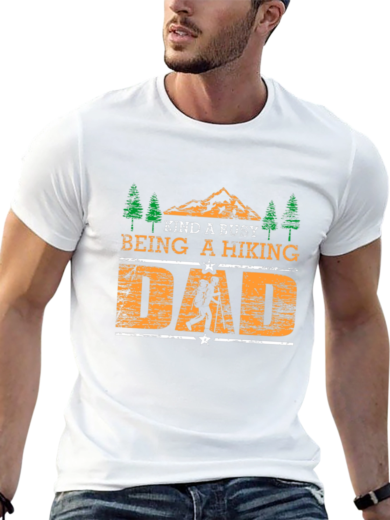 Black Hiking Dad T-Shirt - Outdoor Adventure Apparel view 13