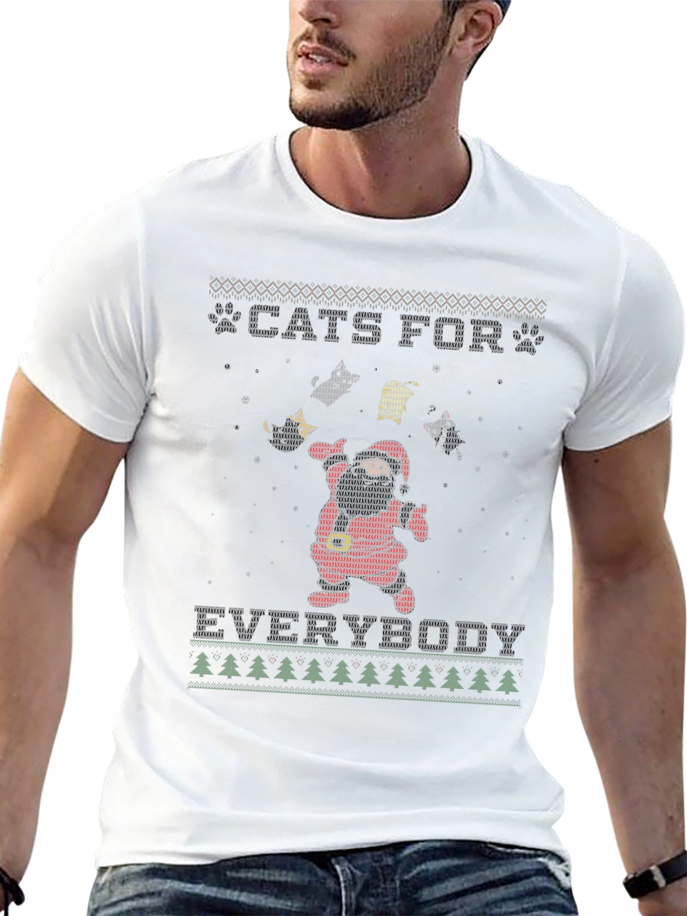Black Cats For Everybody Holiday T-Shirt view 13