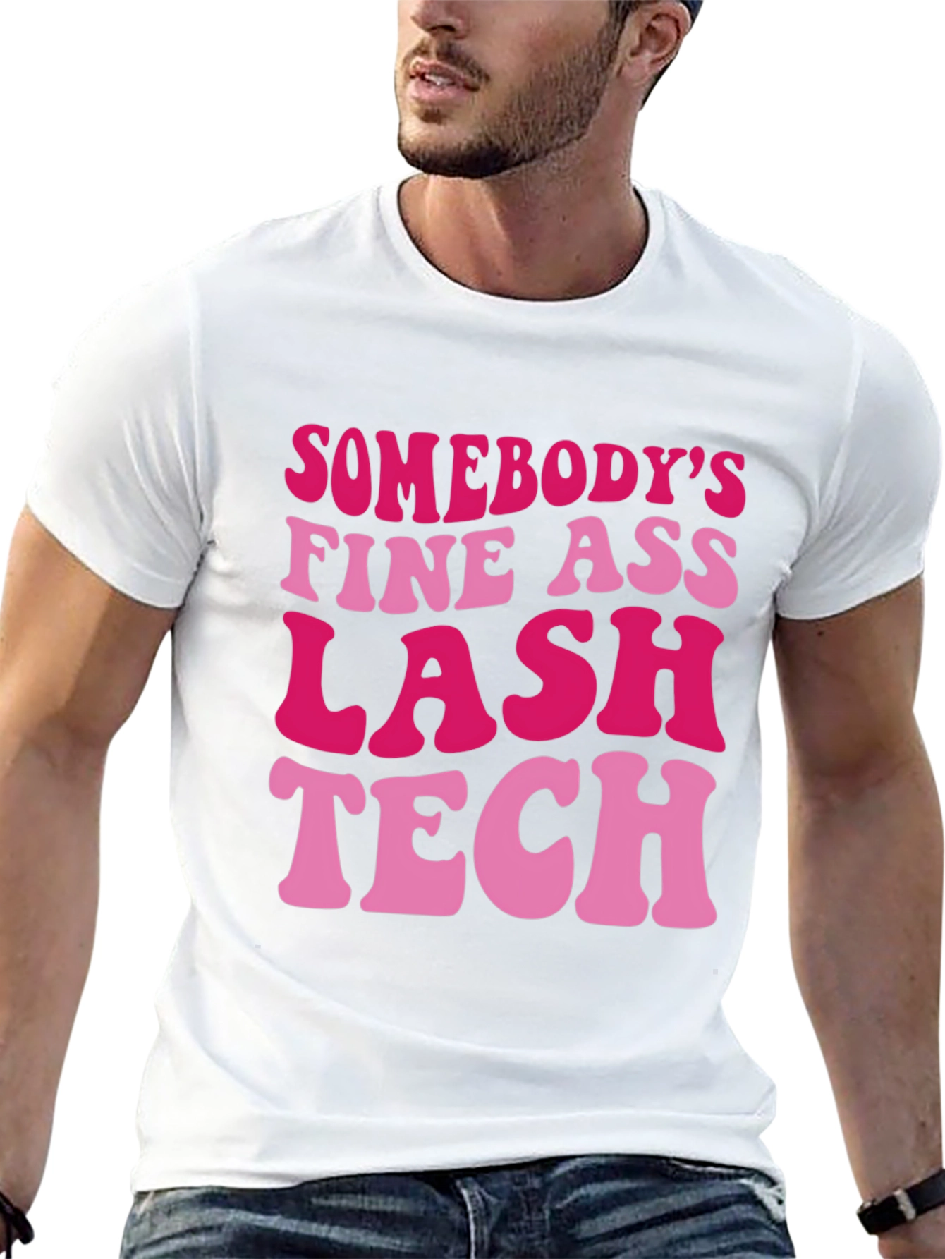 Black Funny Lash Tech T-Shirt - Somebody's Fine Ass Lash Tech view 13