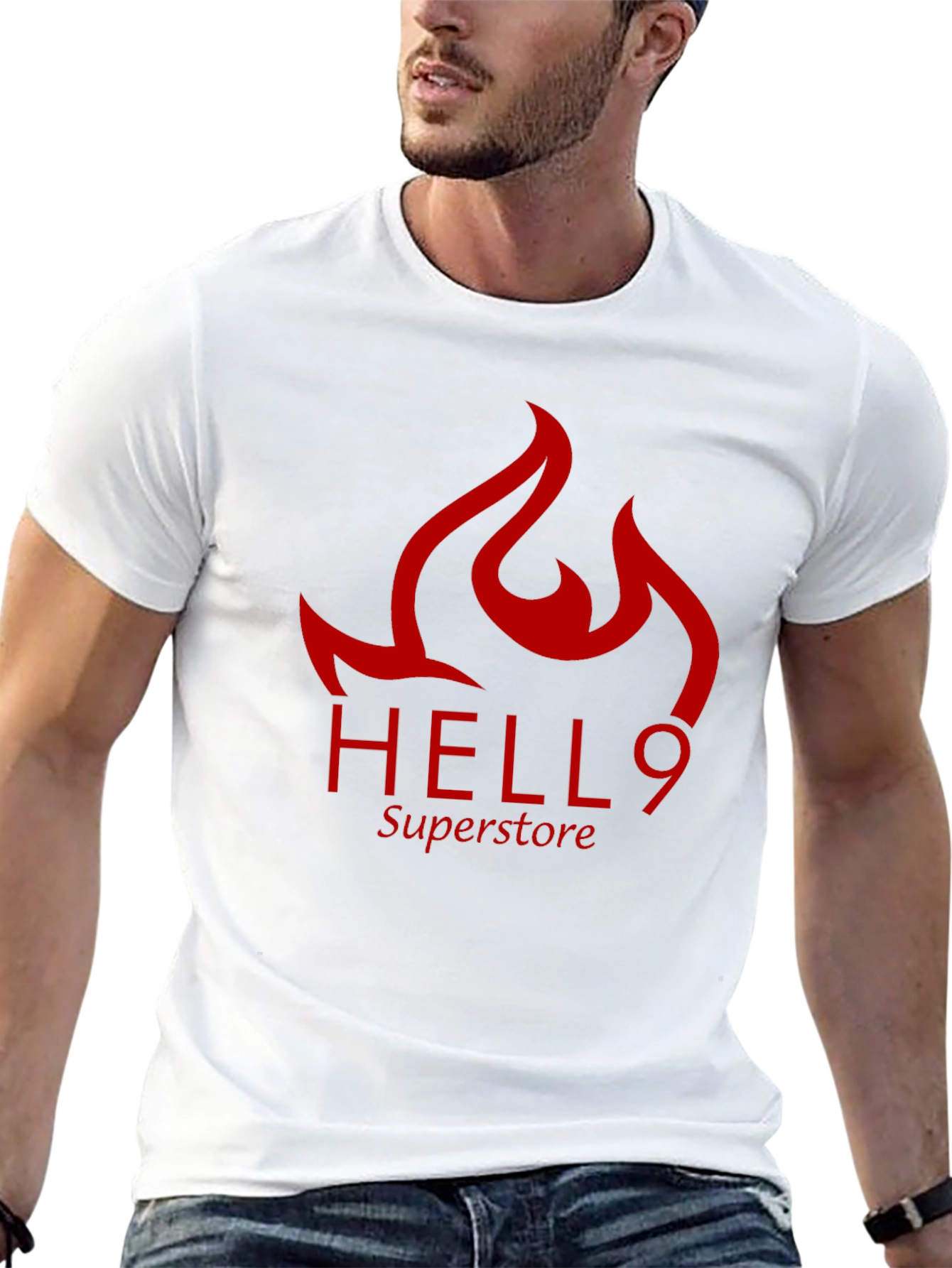 Black Hello9 Superstore Graphic T-Shirt - Bold Design view 13