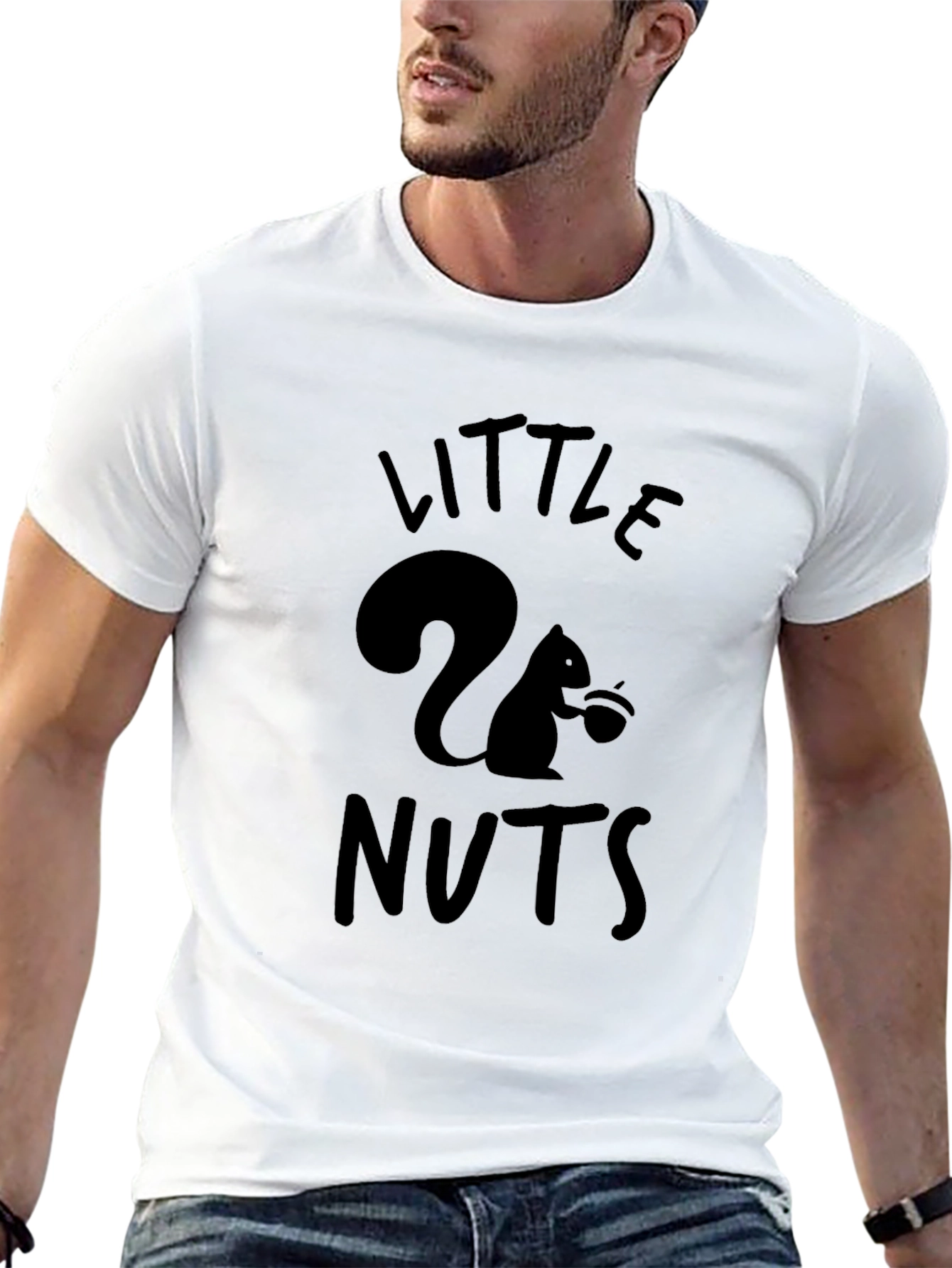 Black Little Nuts Squirrel Graphic Tee - Black view 13
