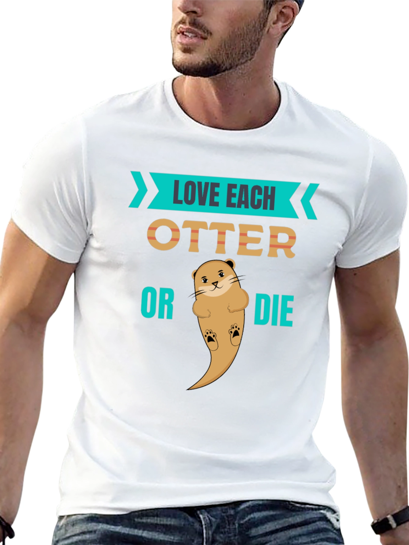 Black Love Each Otter Black Graphic Tee view 13