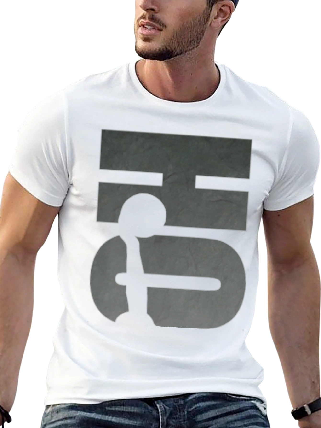 Black Abstract Graphic Print Black T-Shirt view 13