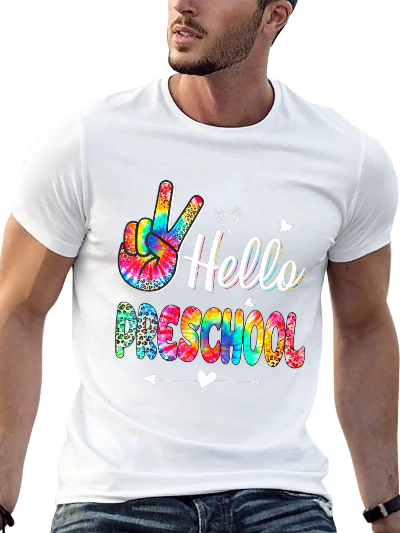 Black Hello Preschool Tie Dye Graphic Tee view 13