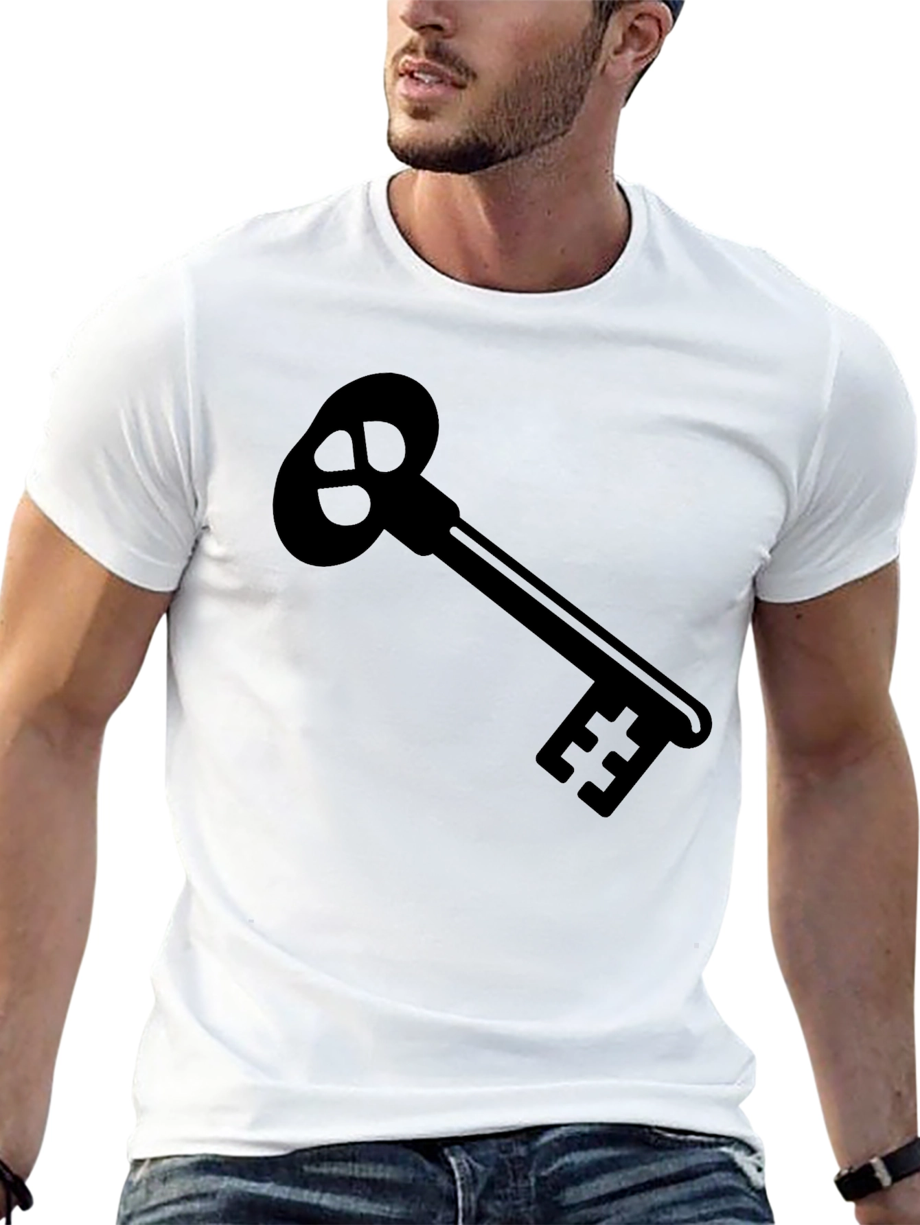 Black Black Key Graphic Tee - Stylish Cotton T-Shirt view 13
