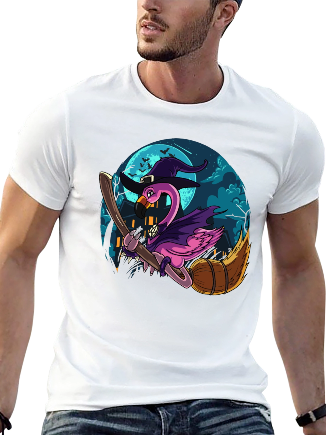 Black Witch Flamingo Graphic Tee view 13