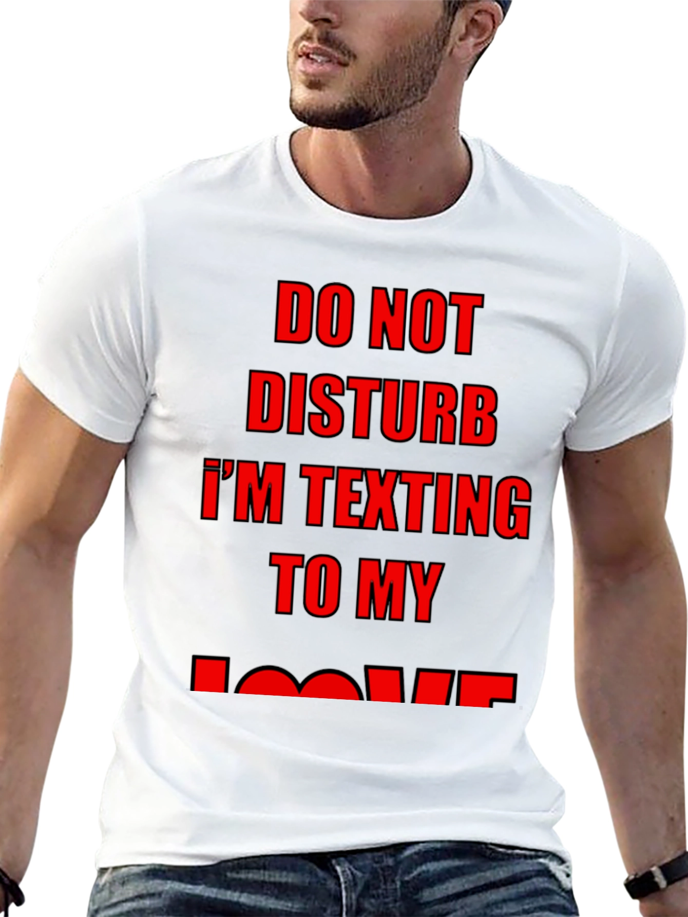 Black Do Not Disturb Texting T-Shirt view 13