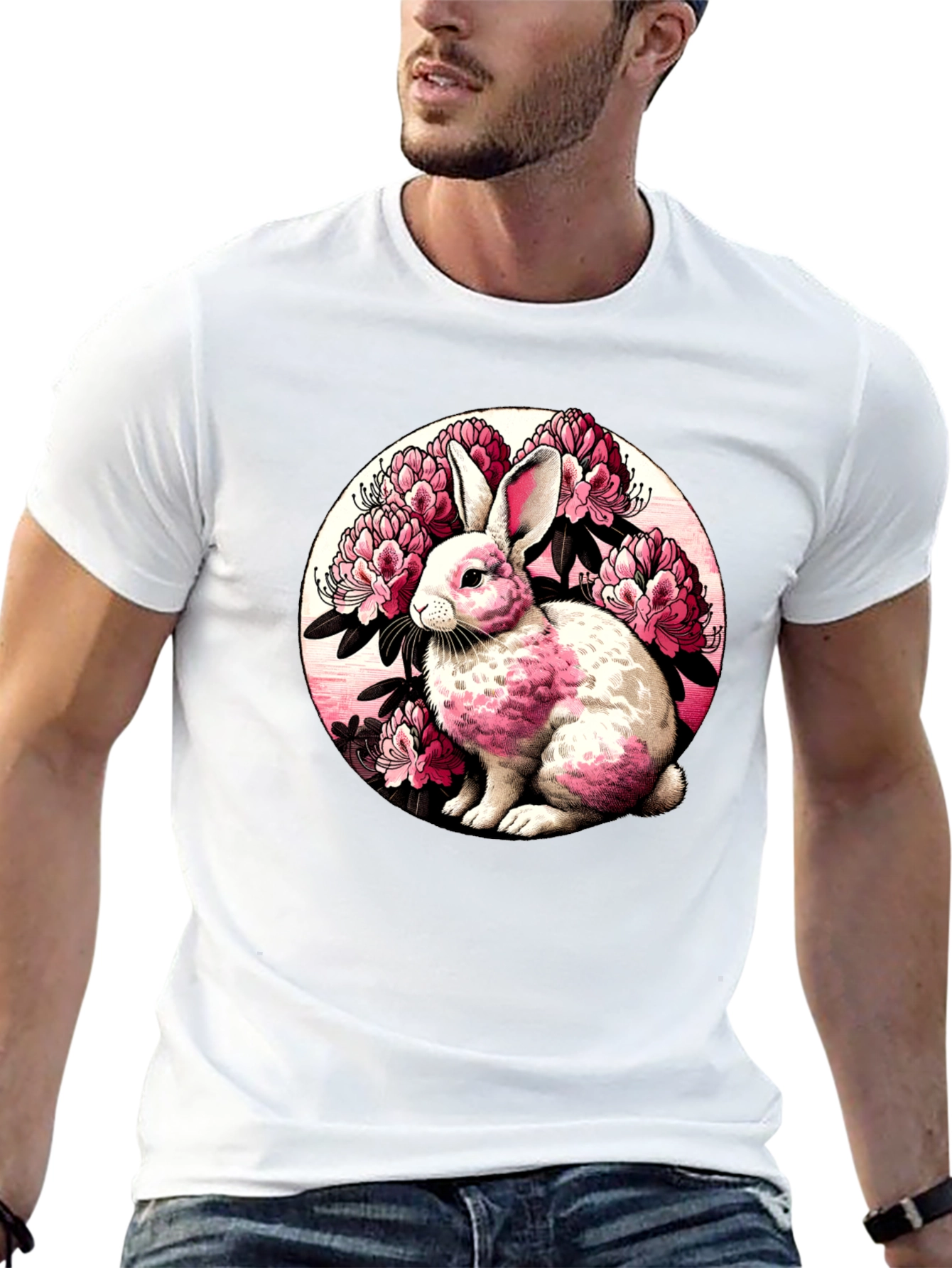 Black Rabbit Floral Graphic Tee view 13