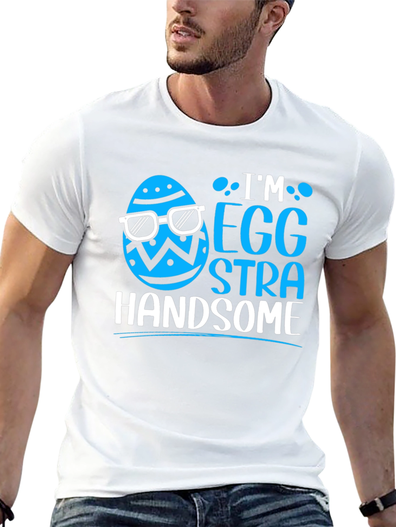 Camiseta Hombre "Egg-Stra Handsome" Pascua