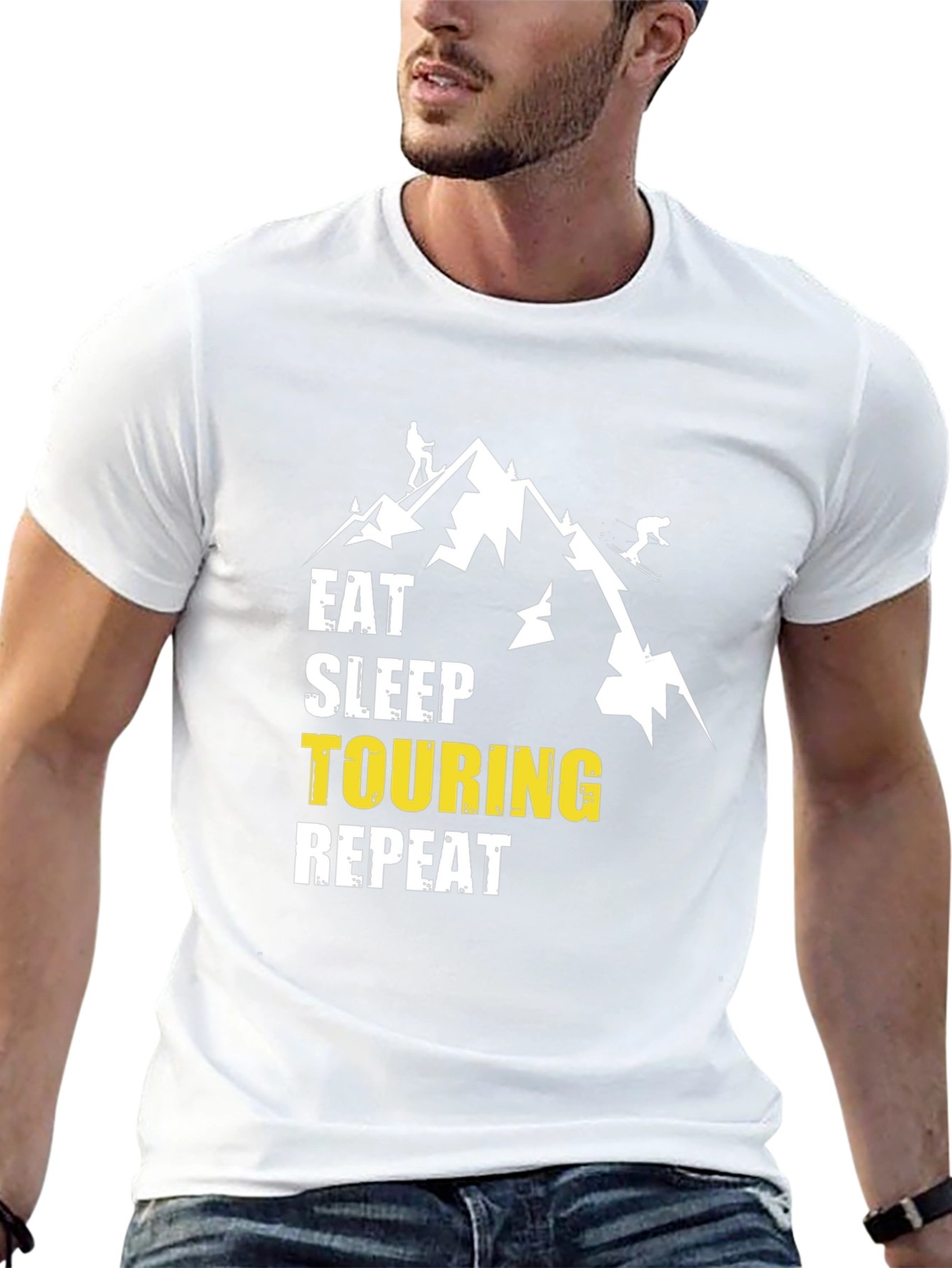Black Eat Sleep Touring Repeat Graphic T-Shirt view 13