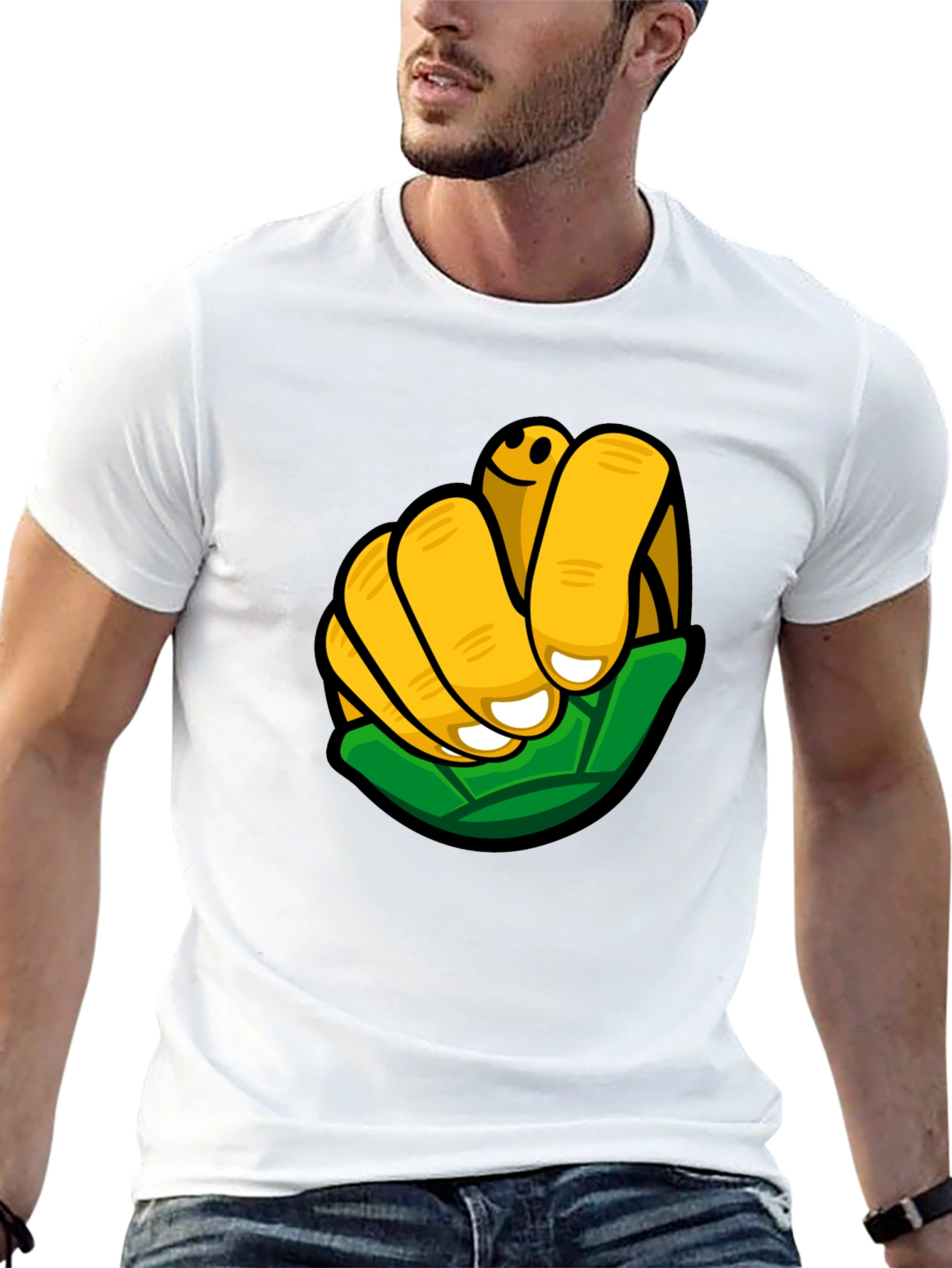 Black Funky Graphic Print Black T-Shirt view 13