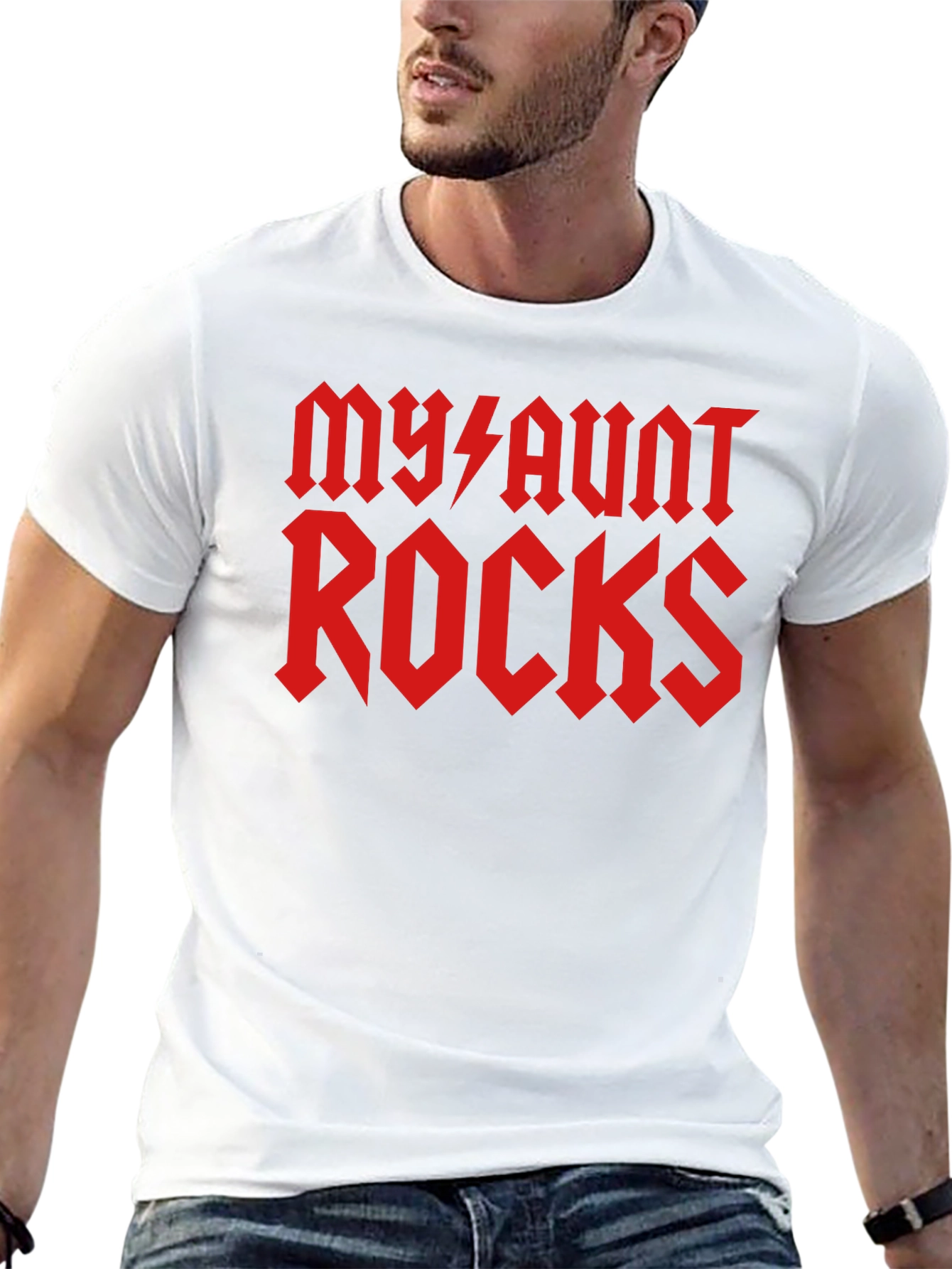 Black My Aunt Rocks T-Shirt - Black view 13