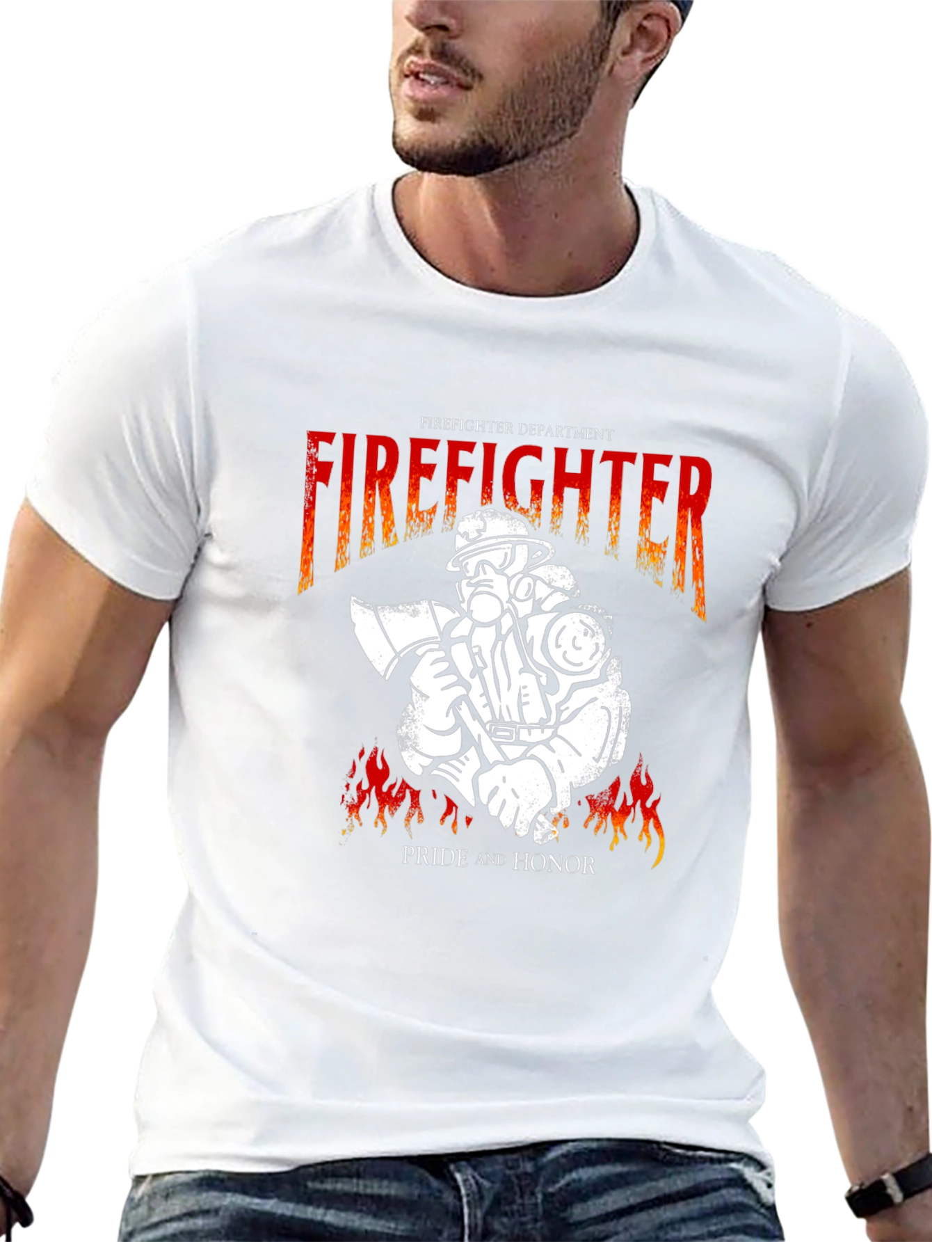 Black Firefighter Pride T-Shirt - Honor & Duty view 13