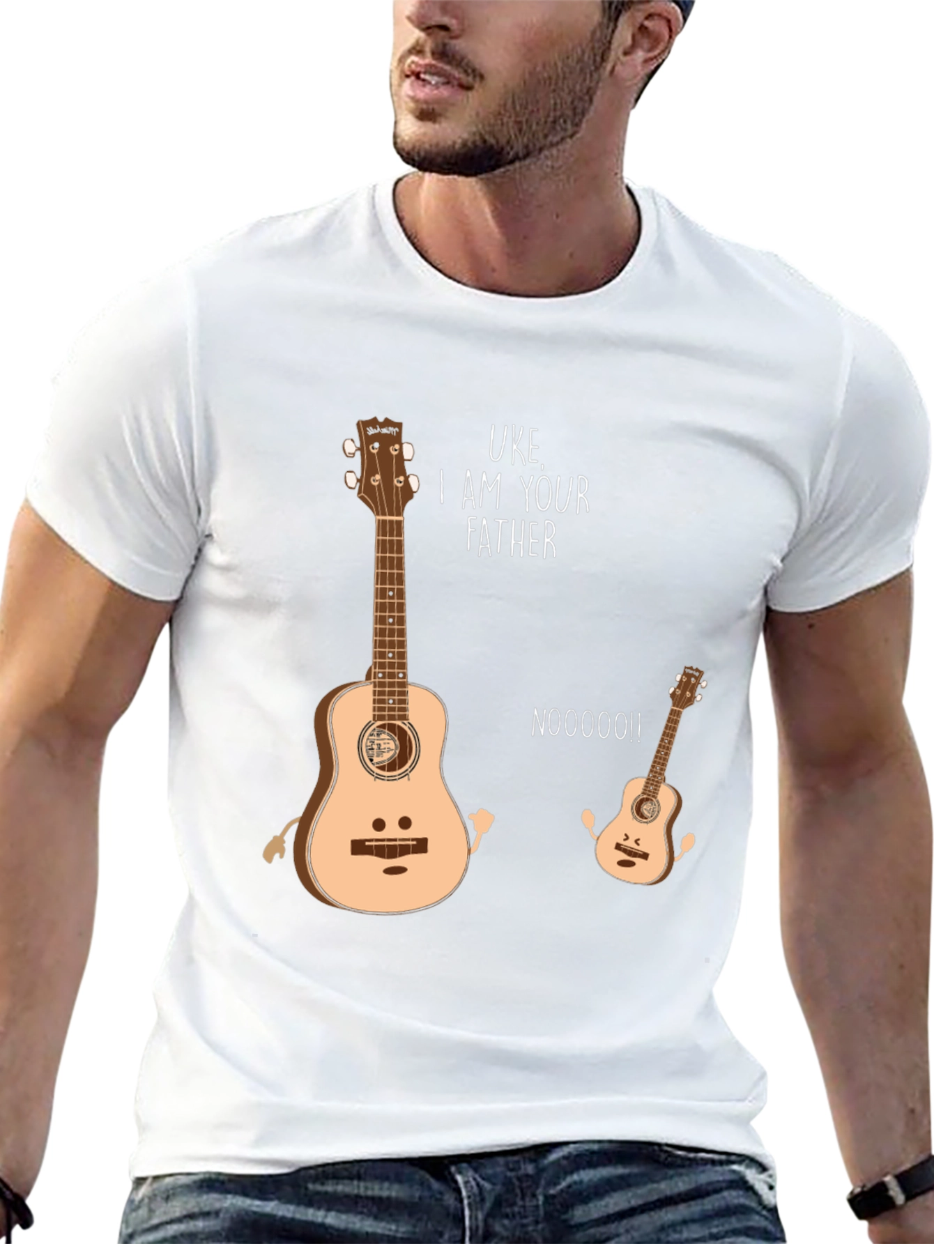 Black Uke I Am Your Father Funny Music T-Shirt view 13