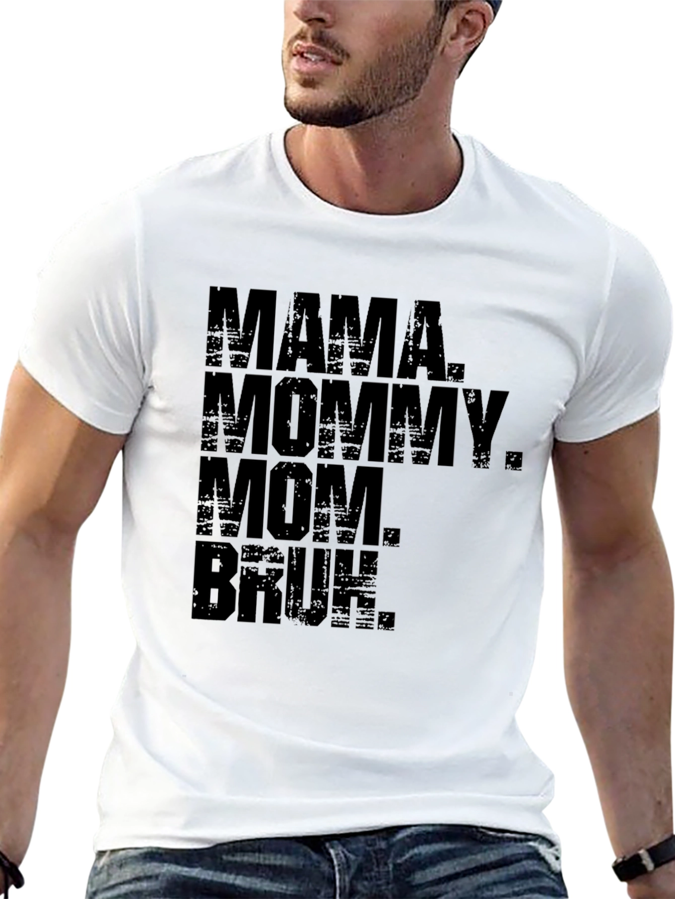 Black Mama Mommy Mom Bruh Funny T-Shirt view 13