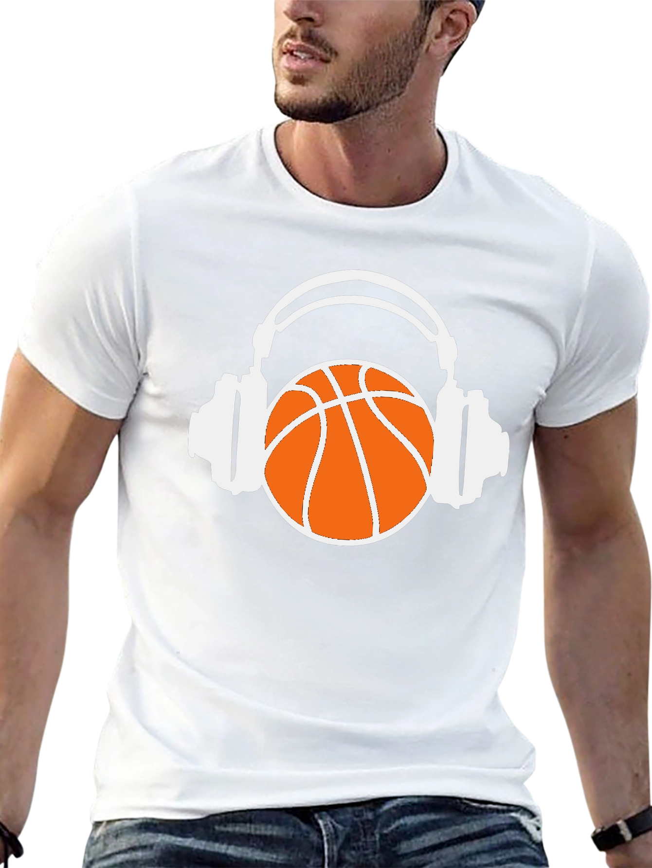 Black Basketball Beats T-Shirt view 13