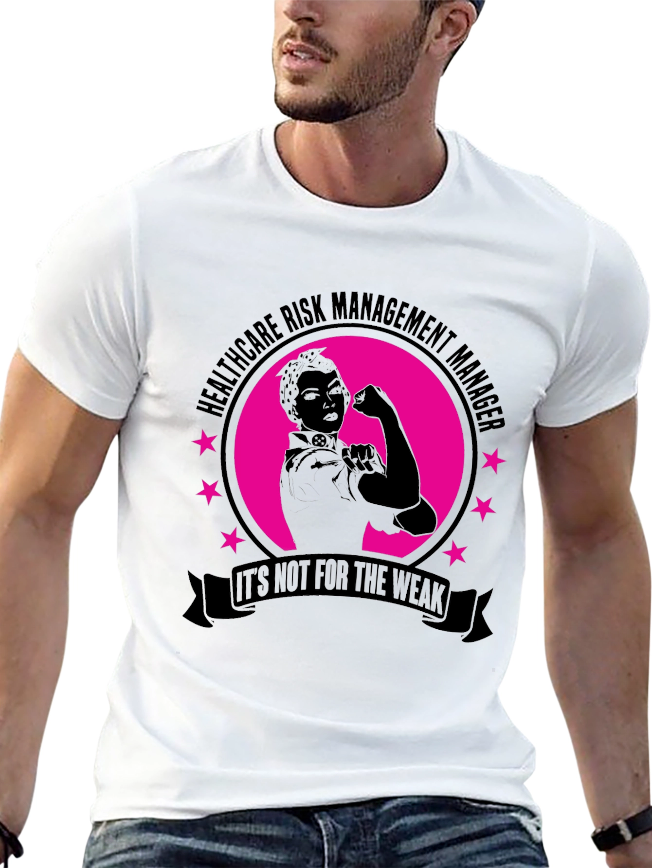 Black Healthcare Risk Management T-Shirt view 13