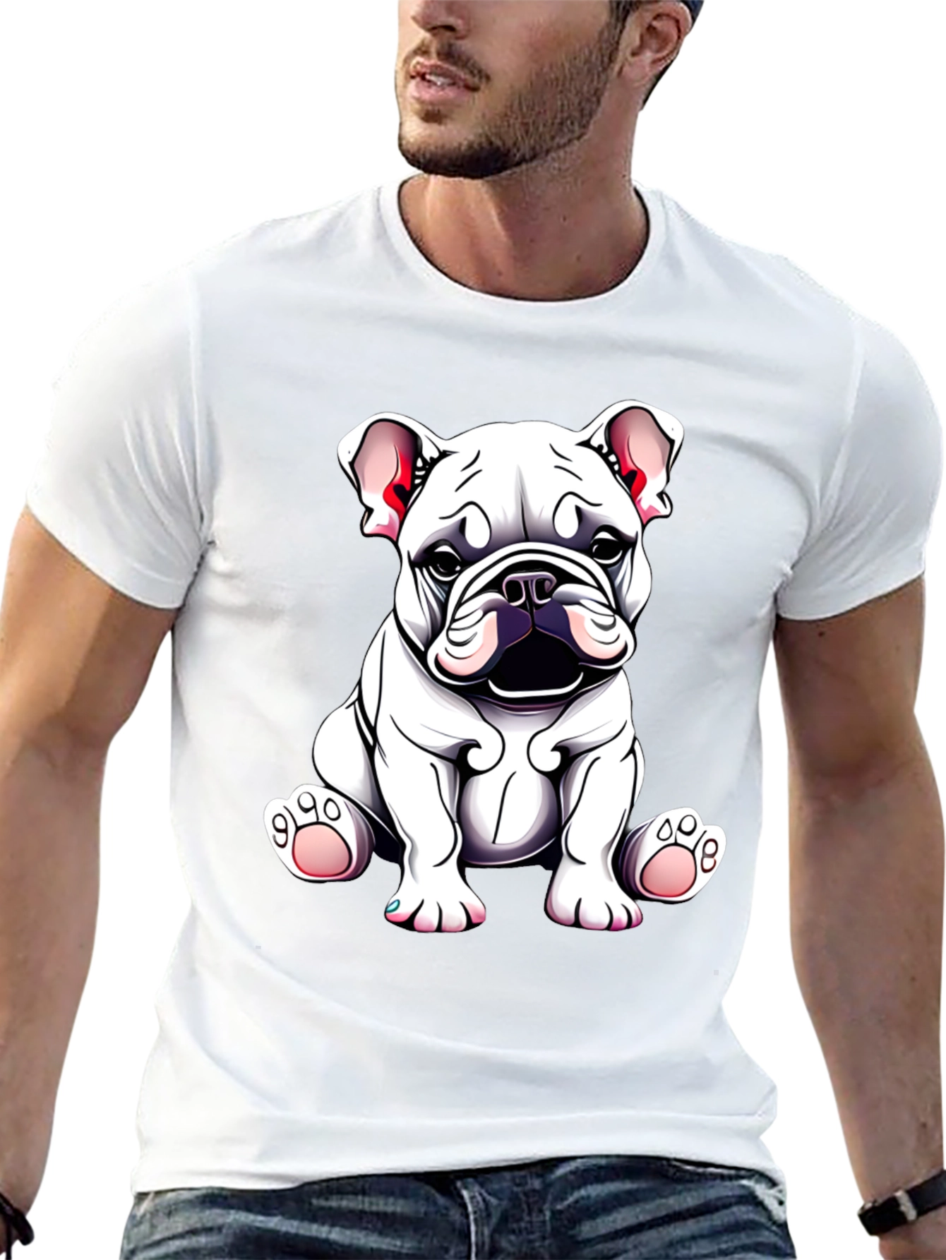 Black Bulldog Puppy Graphic Tee - Cute Dog Lover Shirt view 13