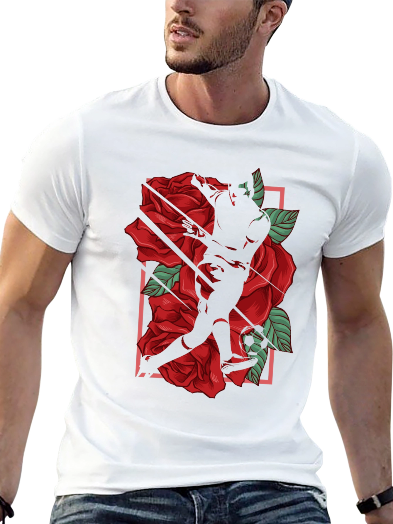 Black Rose Baseball Graphic T-Shirt view 13