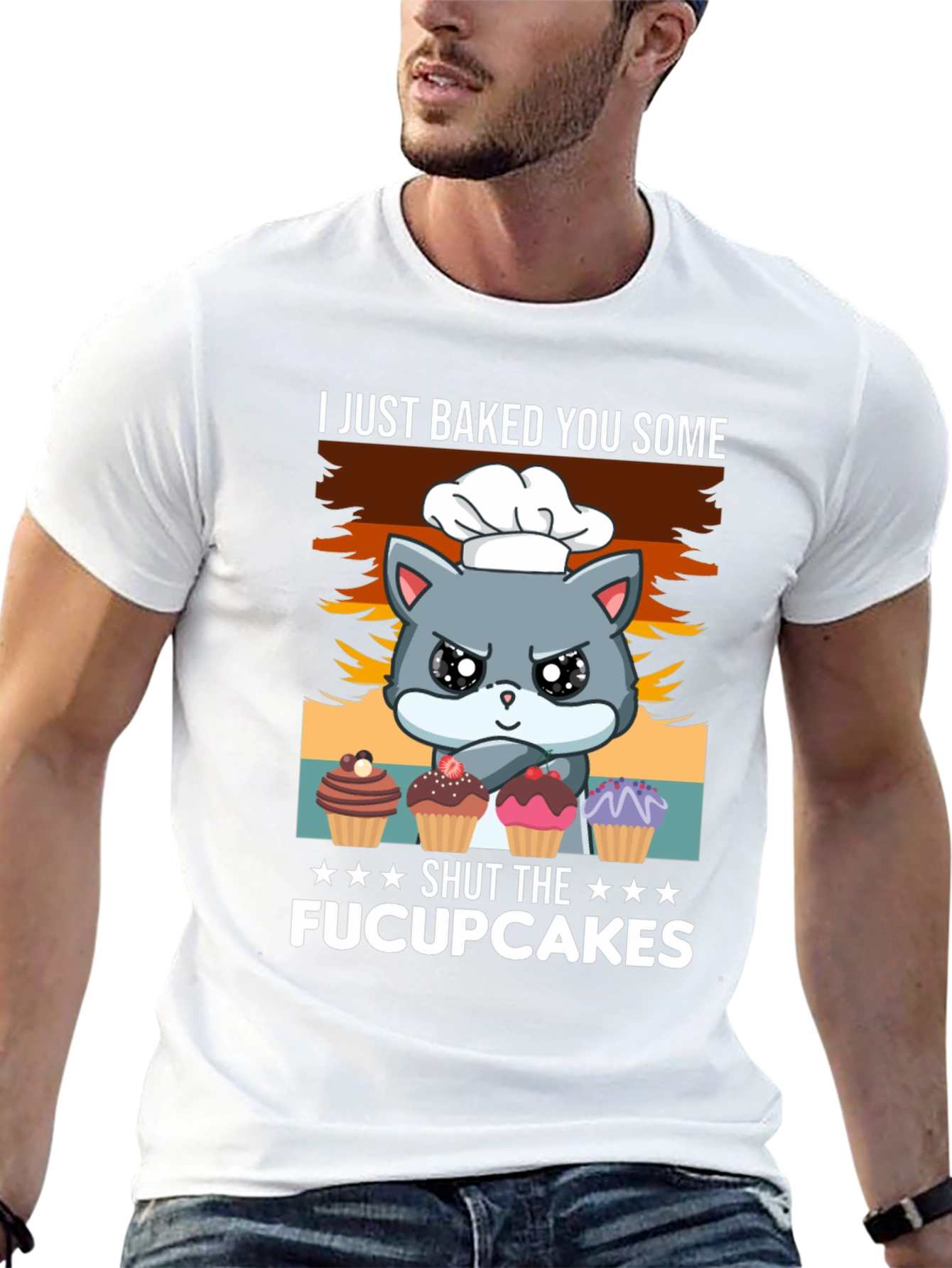 Black I Just Baked You Some Fucupcakes T-Shirt view 13