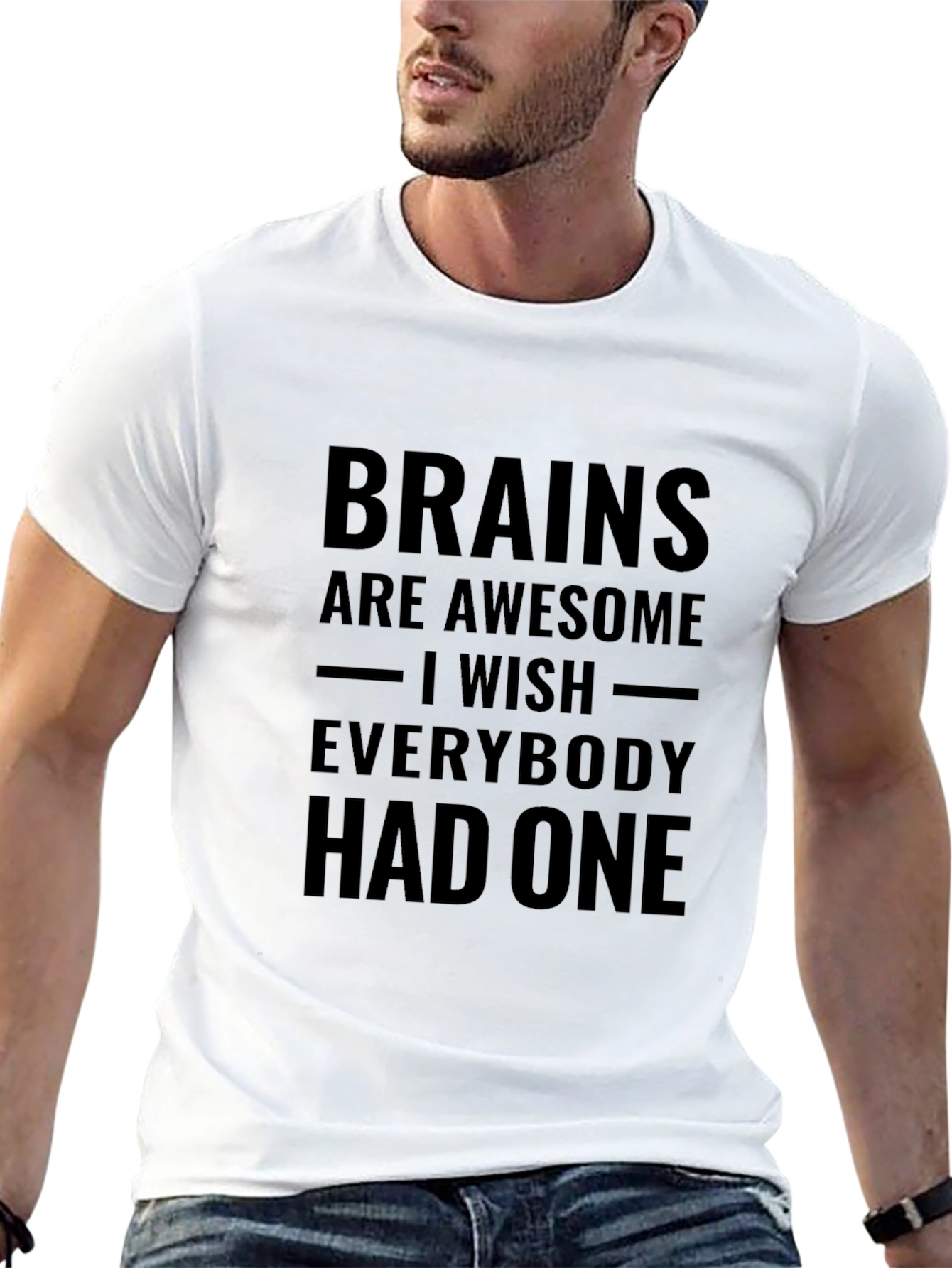 Black Brains are Awesome Graphic T-Shirt - Unisex view 13