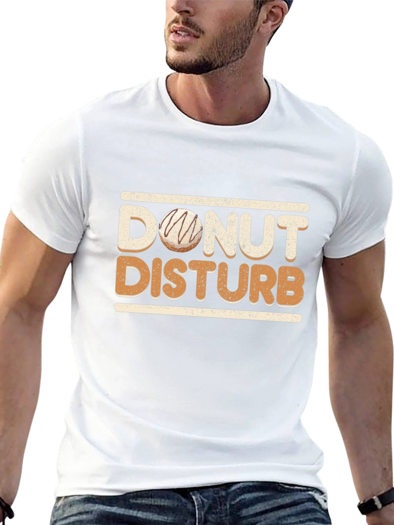 Black Donut Disturb Graphic T-Shirt - Funny Novelty Tee view 13