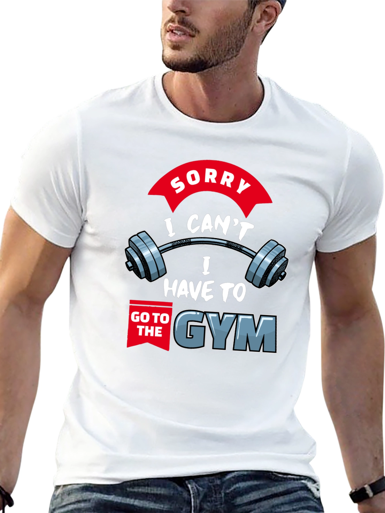 Black Gym Excuse T-Shirt: Sorry I Can't, I Have to Go view 13