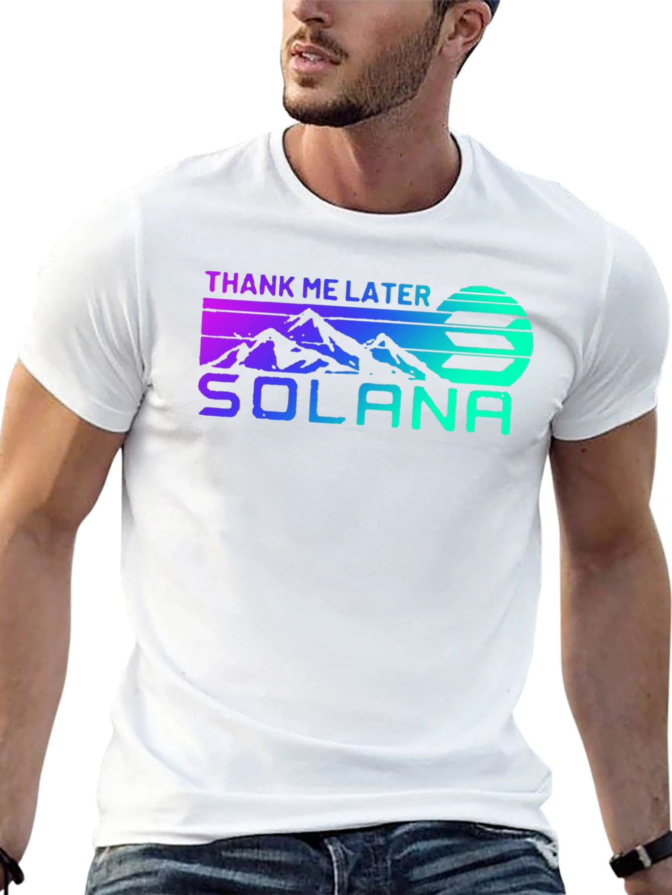 Black Solana Crypto Thank Me Later Graphic T-Shirt view 13