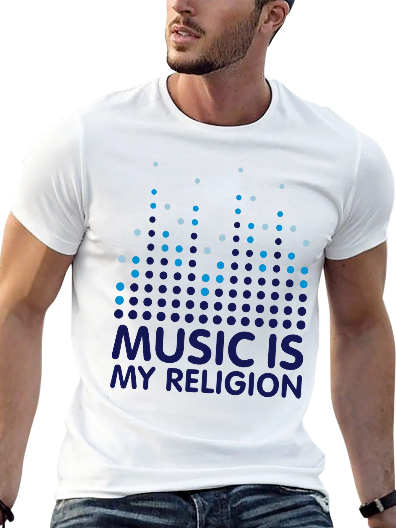 Black Music Is My Religion Black T-Shirt view 13
