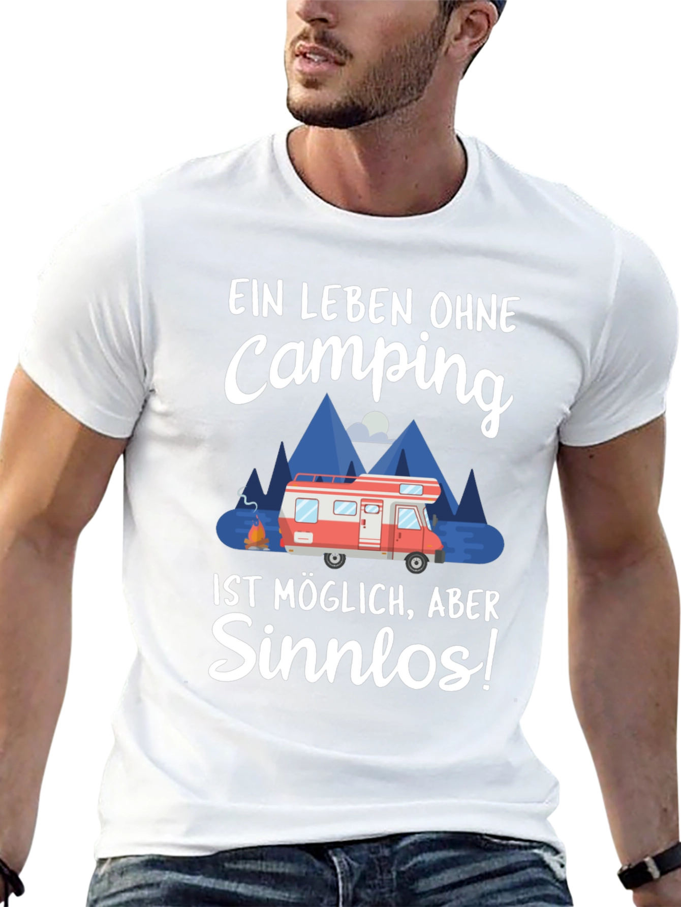 Black Camping Lover T-Shirt - "Ein Leben Ohne Camping Sinnlos" view 13
