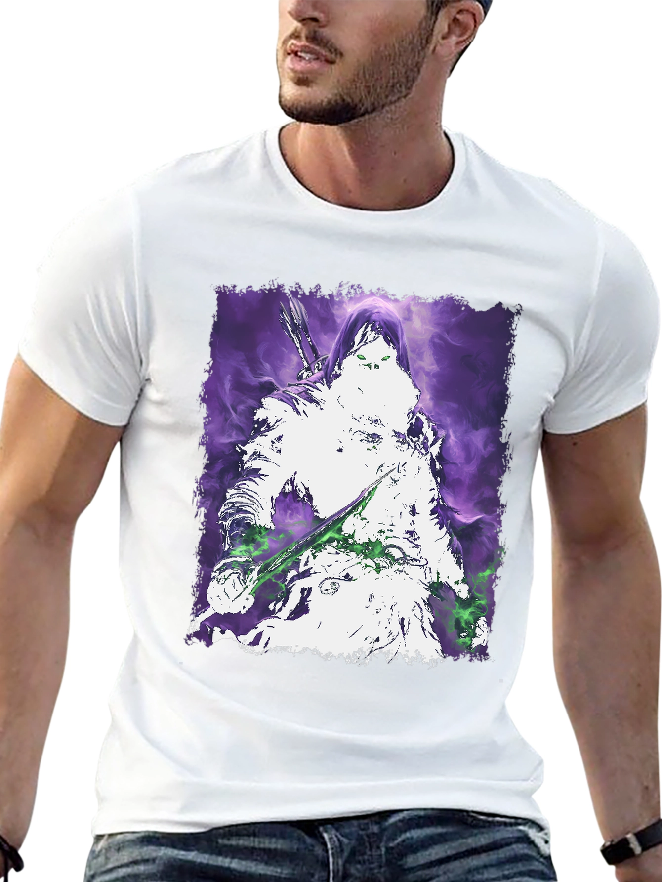 Black Mystic Warrior Graphic Tee - Black view 13