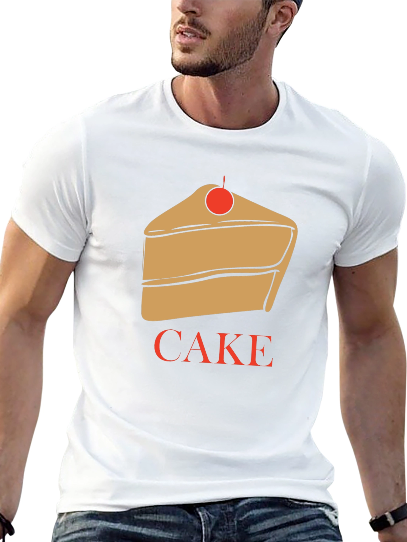 Black Cake Graphic T-Shirt - Unique Dessert Lover Tee view 13