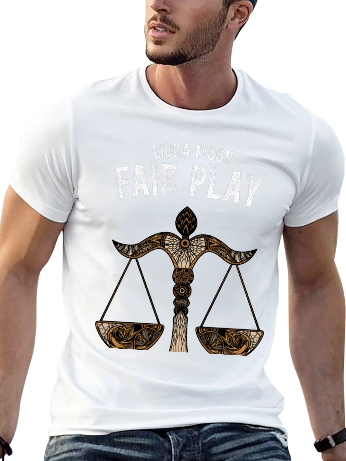 Black Libra Moon Fair Play Graphic Tee view 13