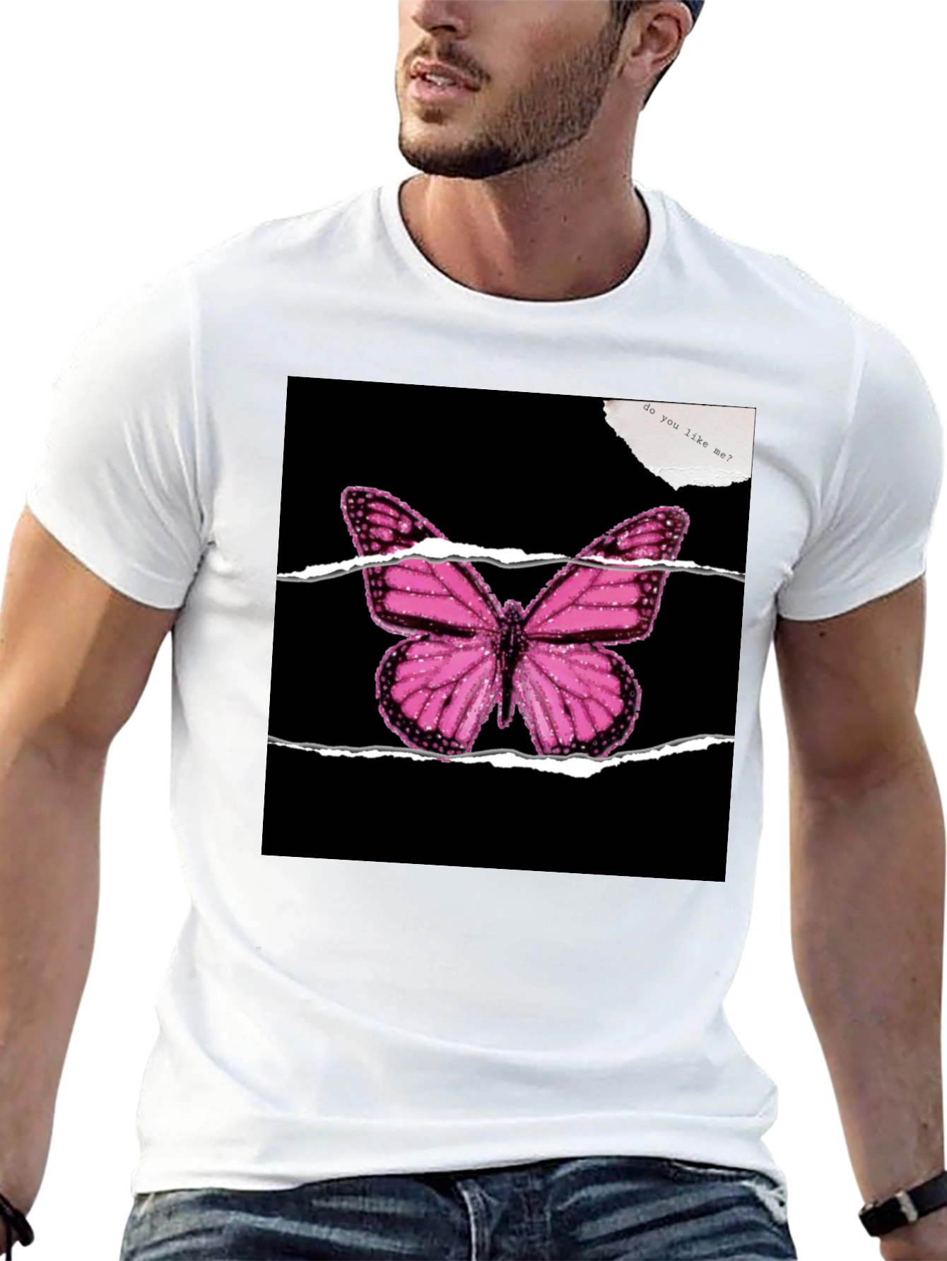 Black Butterfly Graphic Black T-Shirt view 13