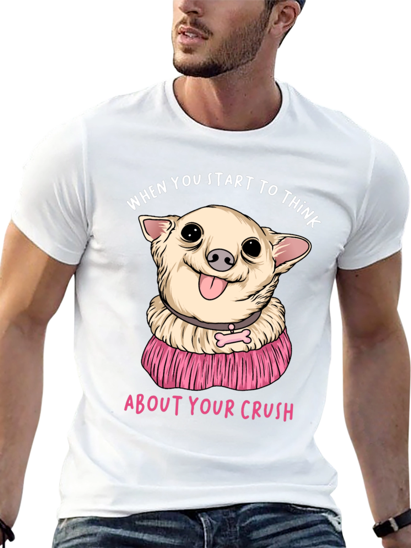Black Chihuahua Crush T-Shirt:  When You Start To Think view 13