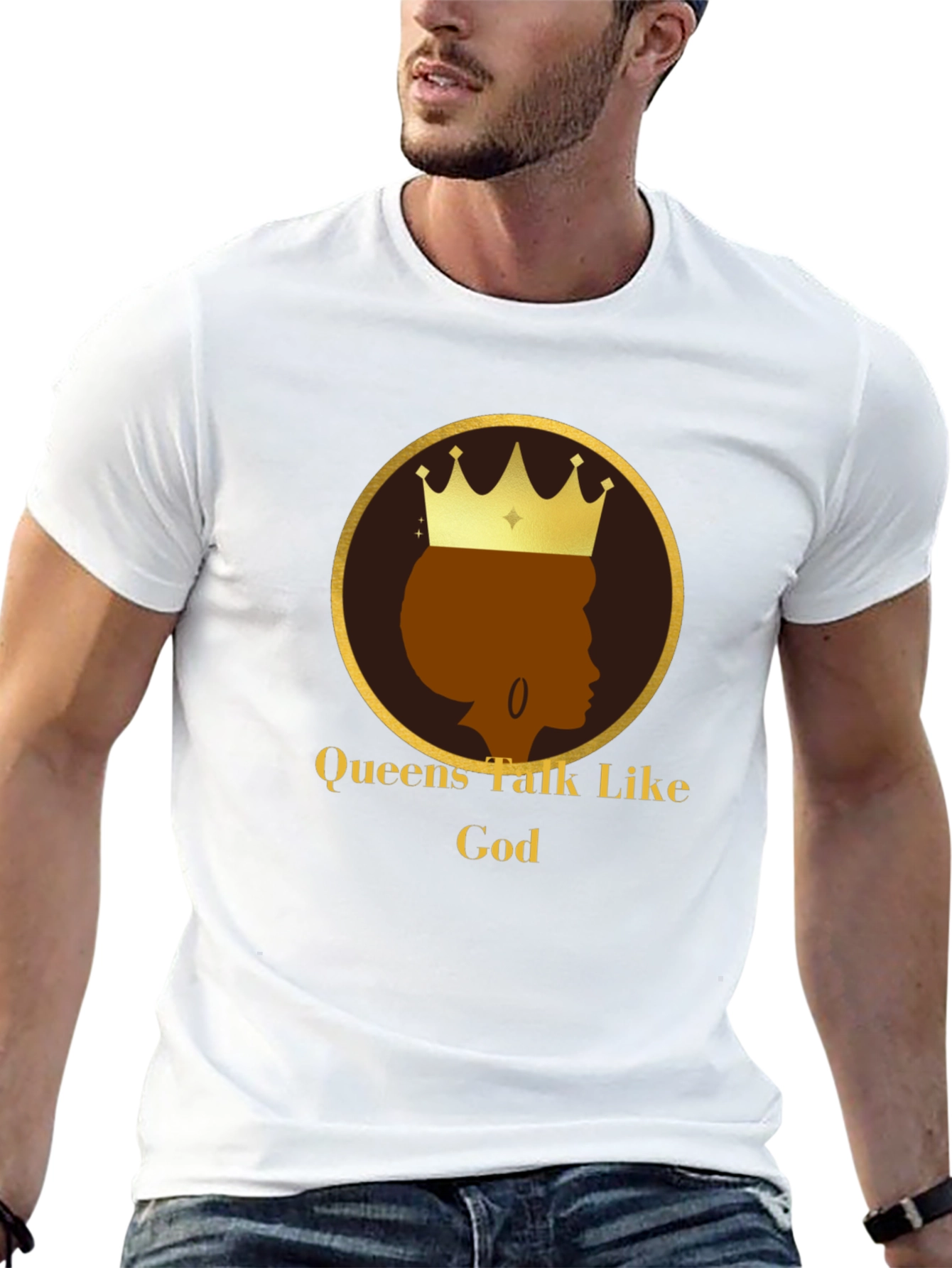 Black Queens Talk Like God Black T-Shirt view 13