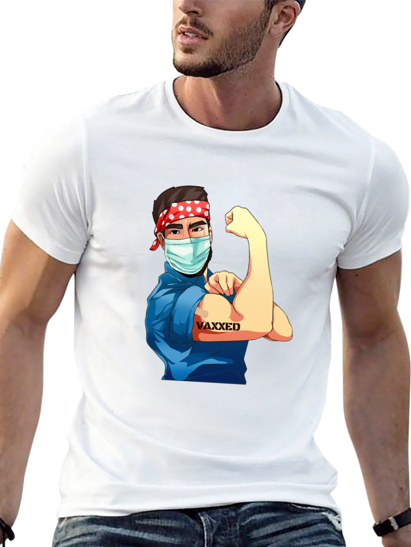 Black Vaxxed Rosie the Riveter T-Shirt view 13