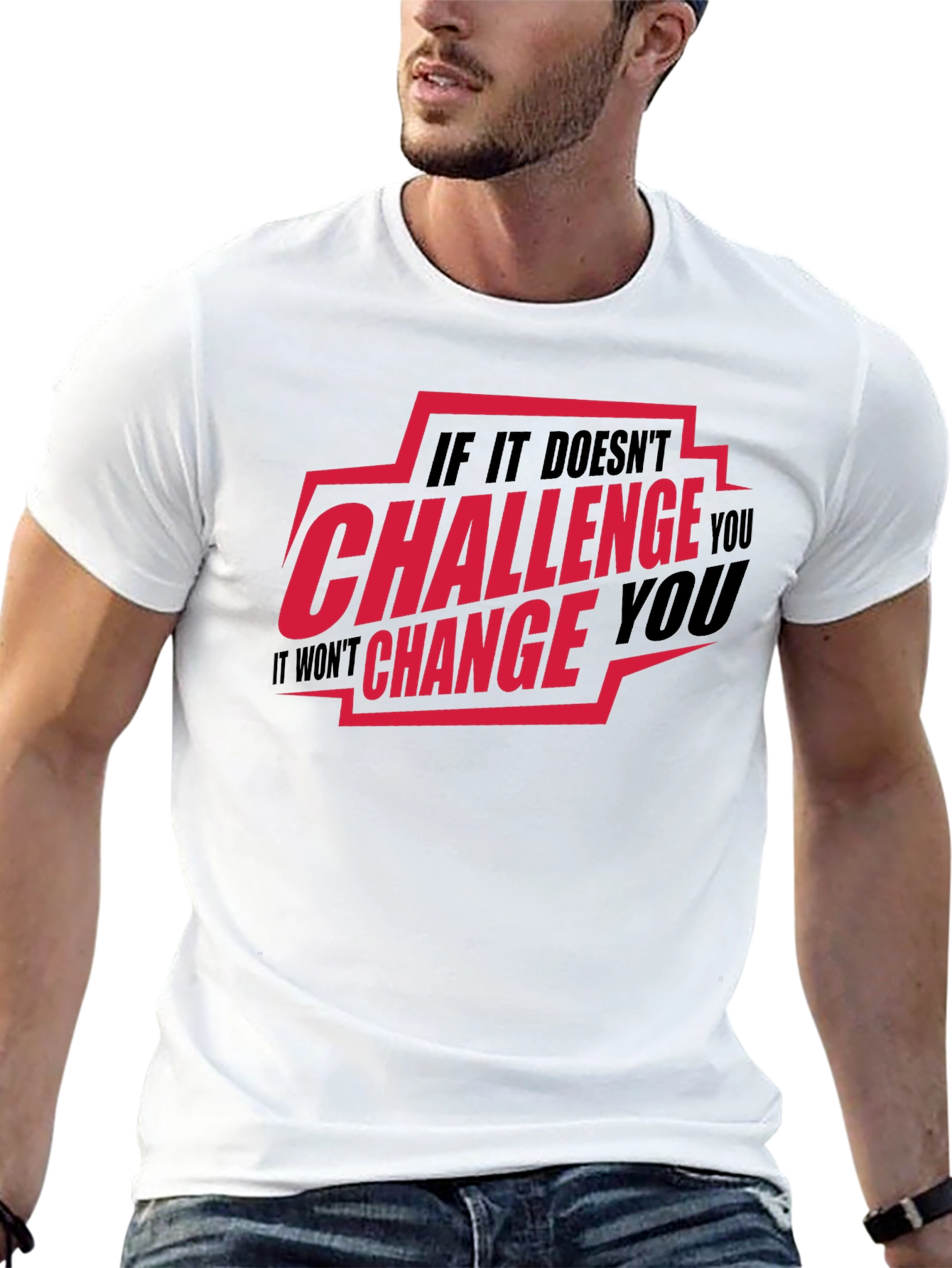 Black Challenge You Graphic T-Shirt view 13