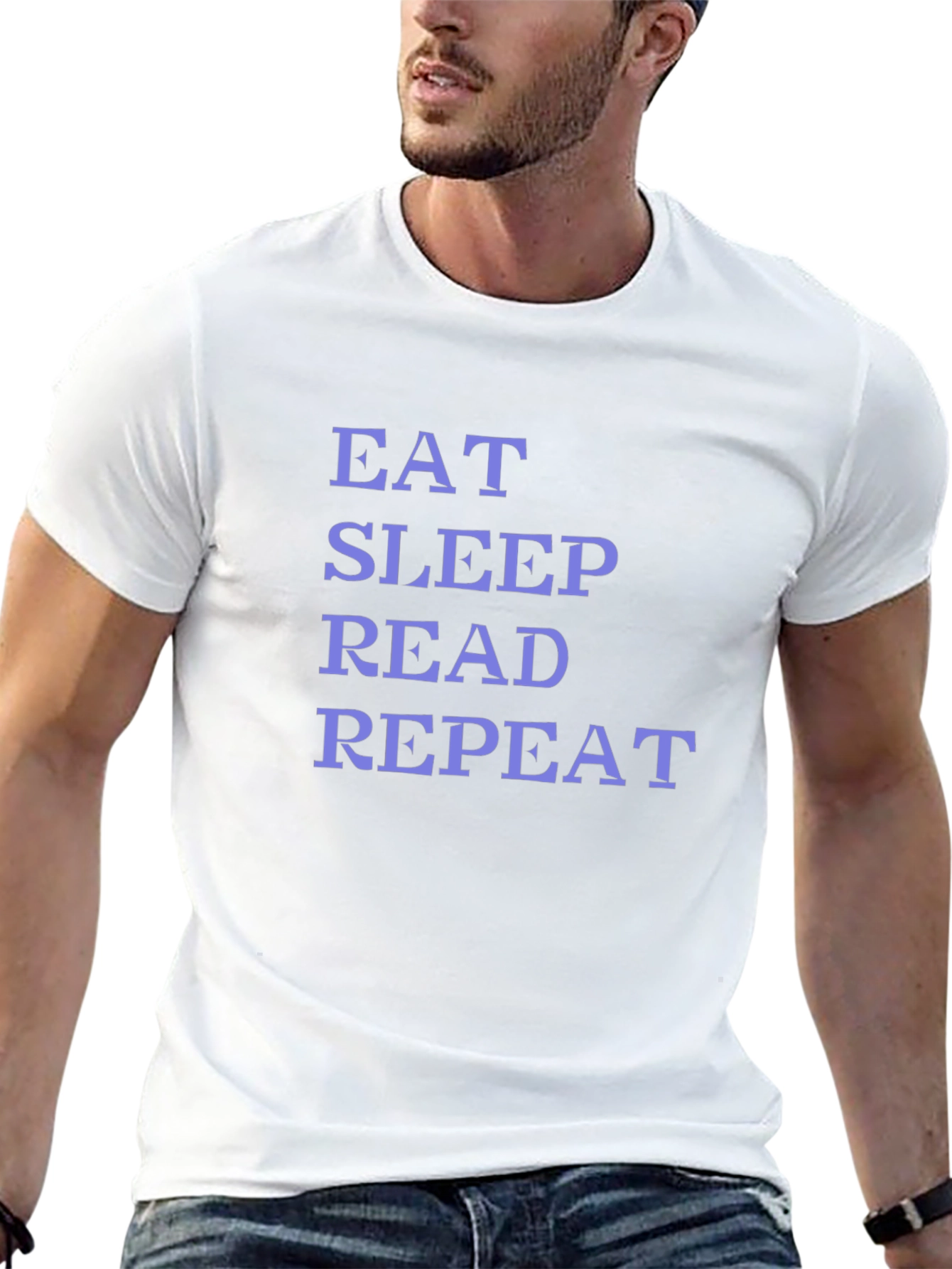 Black Eat Sleep Read Repeat T-Shirt - Black view 13