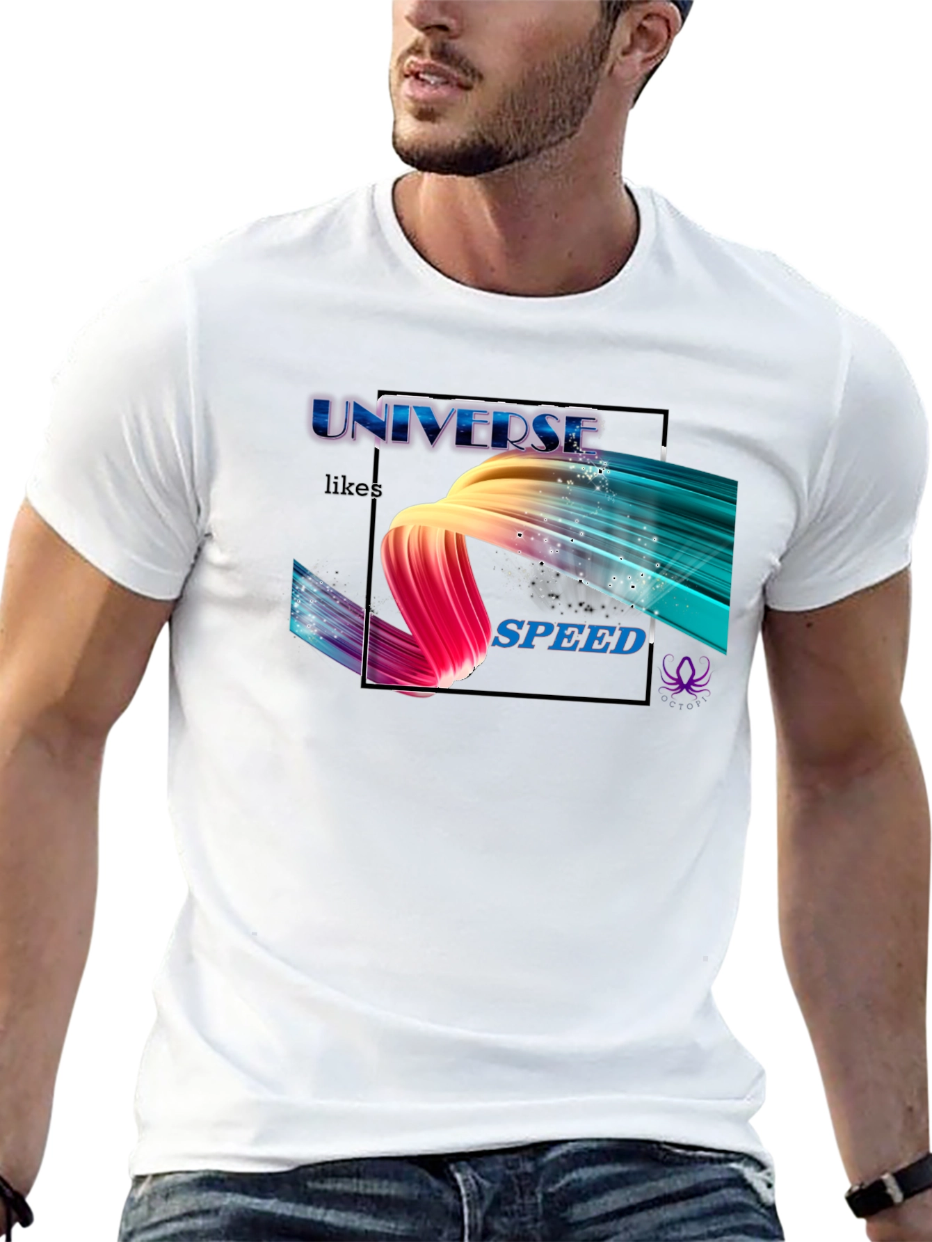 Universe Likes Speed Black T-Shirt - 13