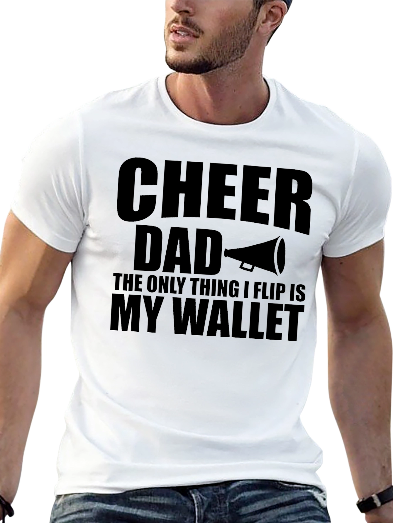 Cheer Dad T-Shirt - Funny Wallet Flip Tee - 13