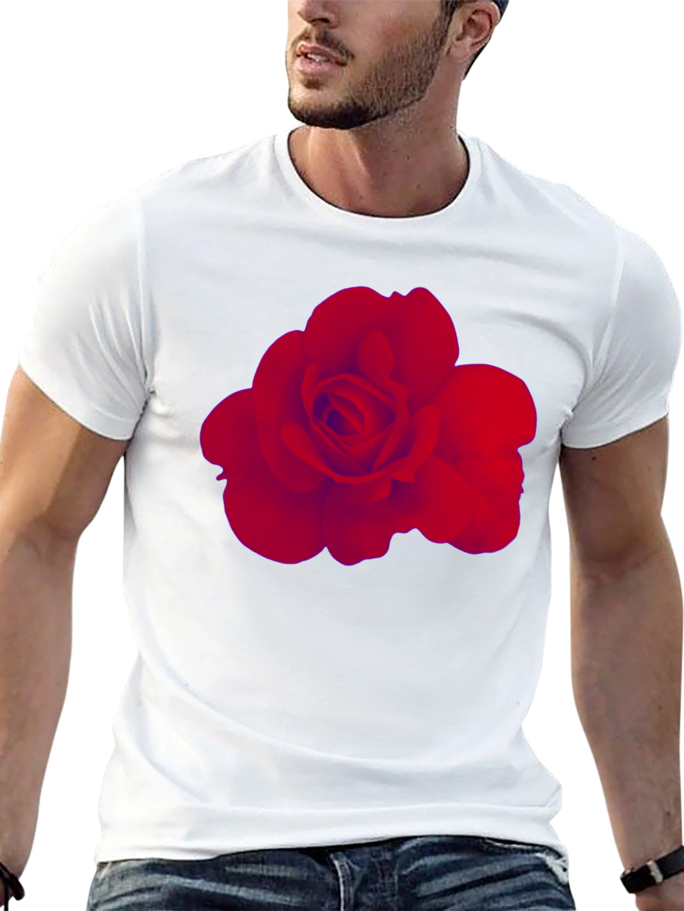 Black Rose Graphic Tee - Stylish Black Cotton T-Shirt view 13
