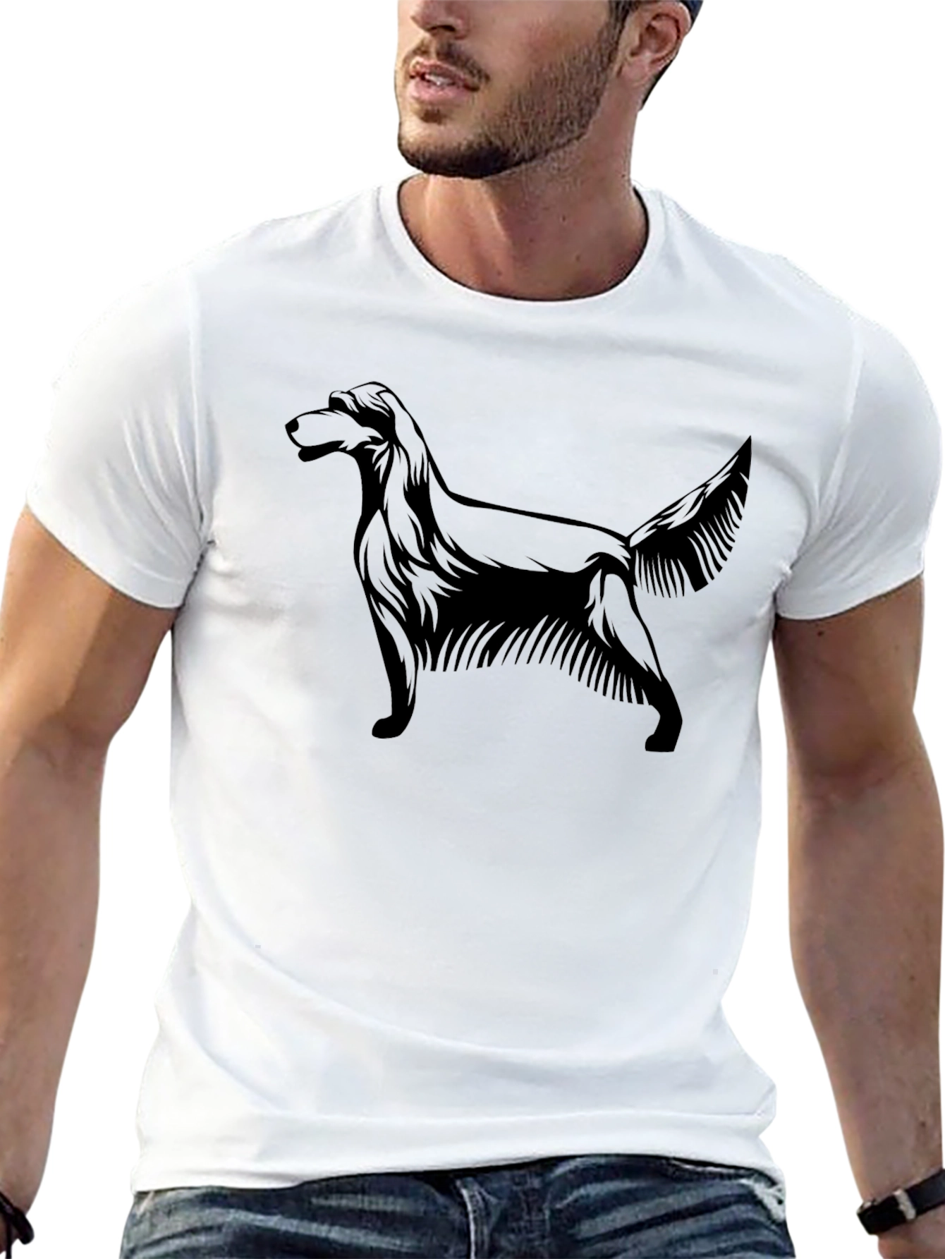Black Dog Silhouette Graphic T-Shirt - Men's - 13