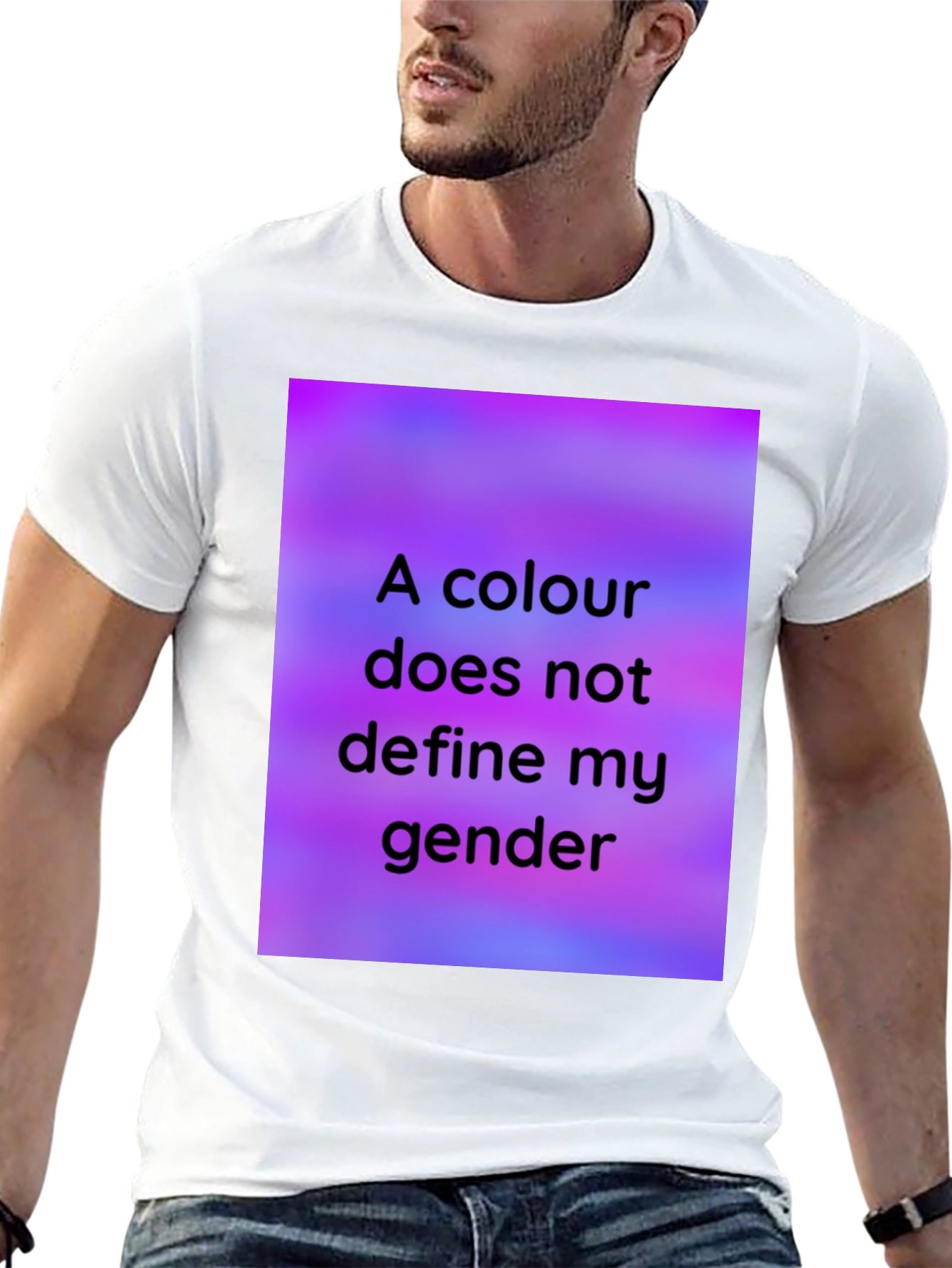 Black Colour Doesn't Define Gender Black T-Shirt view 13