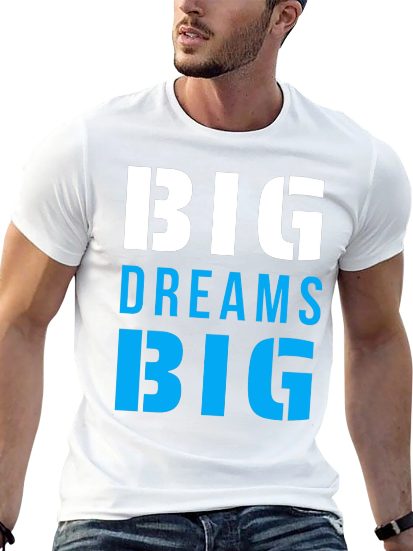 Black Big Dreams Big T-Shirt Motivation Tee view 13